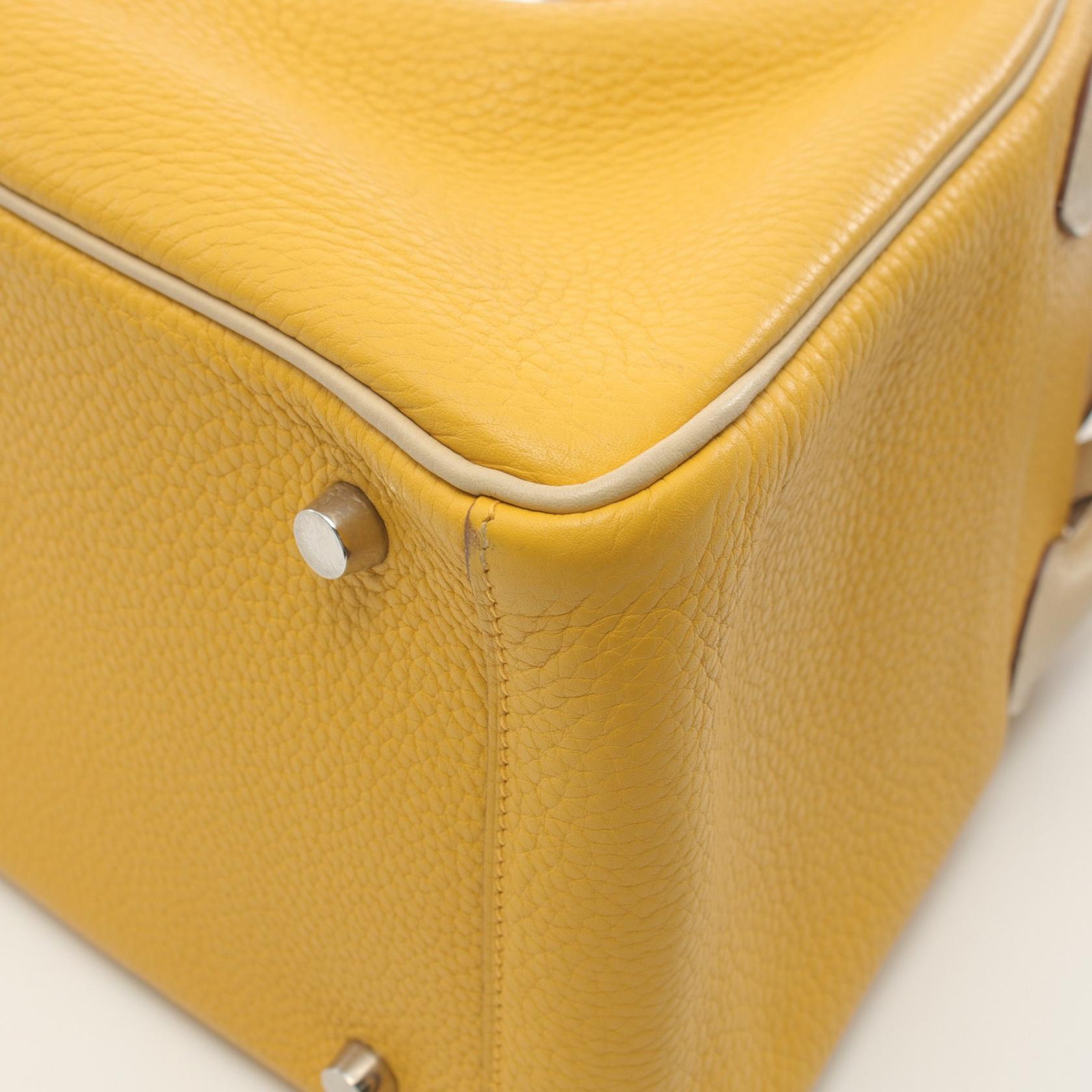 Hermes Lindy 30 Shoulder Bag Yellow