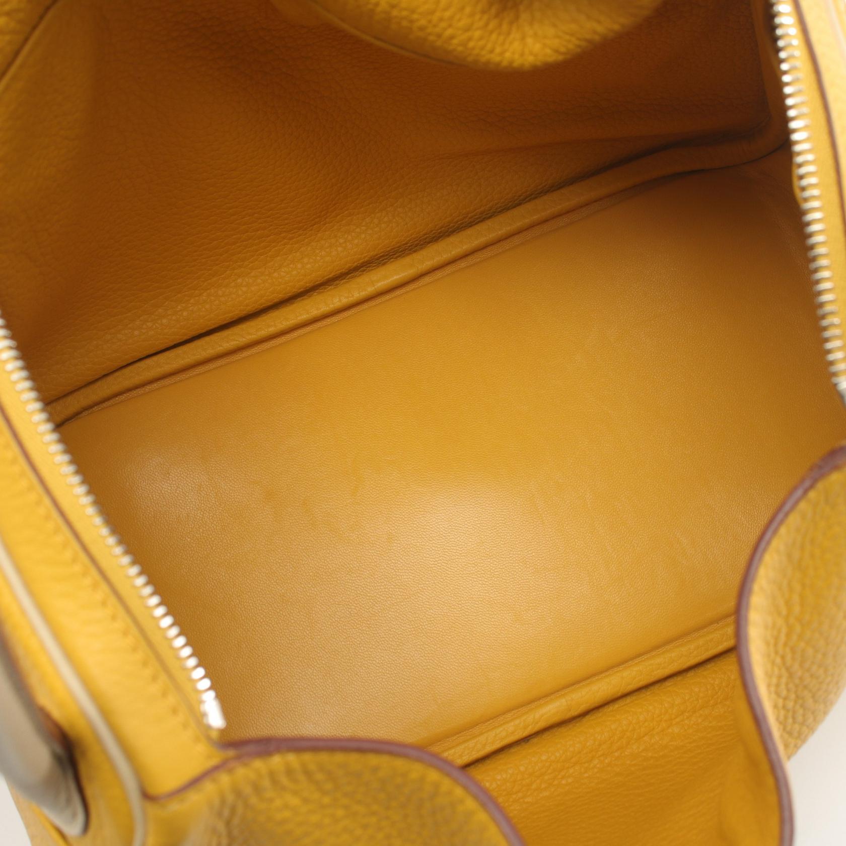 Hermes Lindy 30 Shoulder Bag Yellow