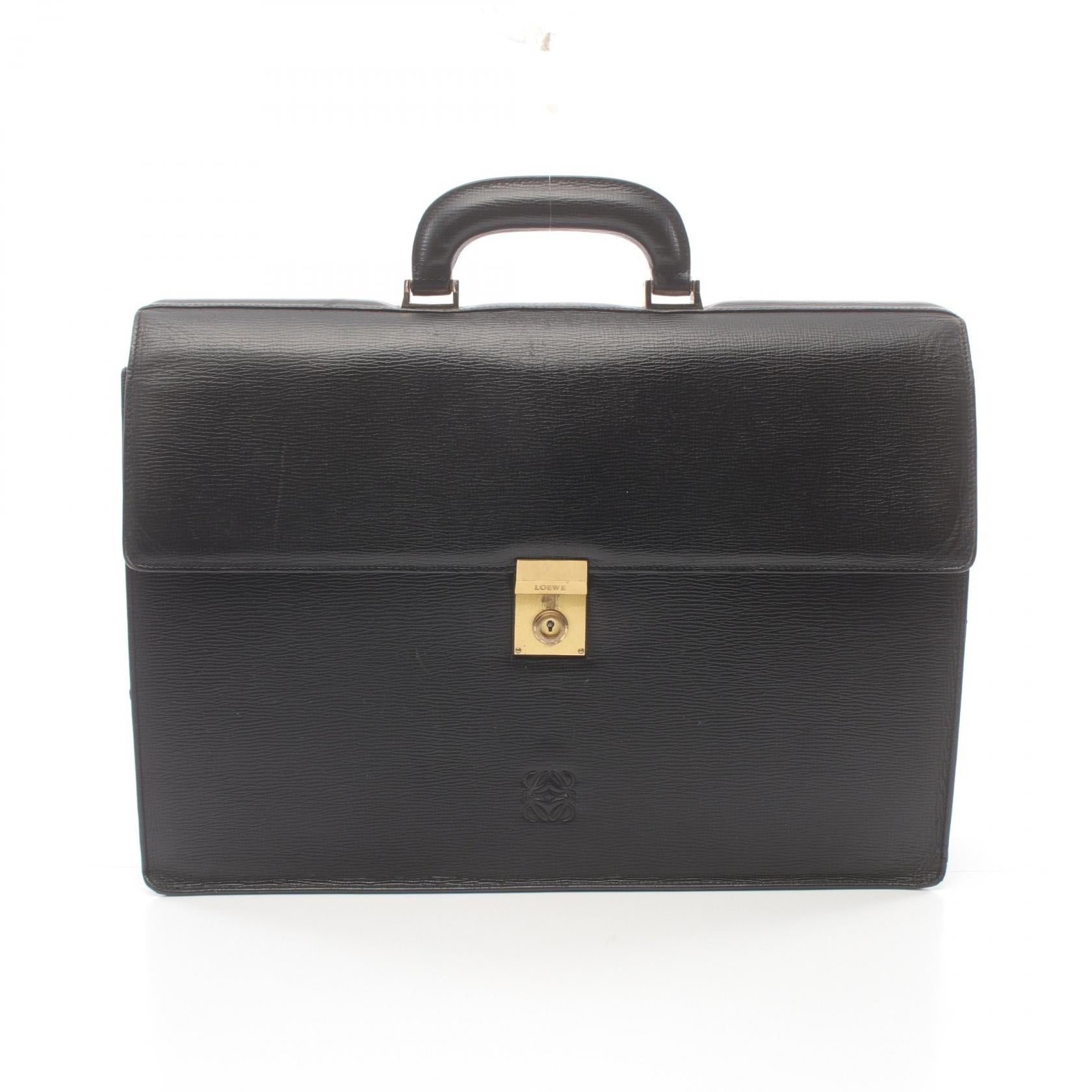 Loewe Leather Briefcase Black