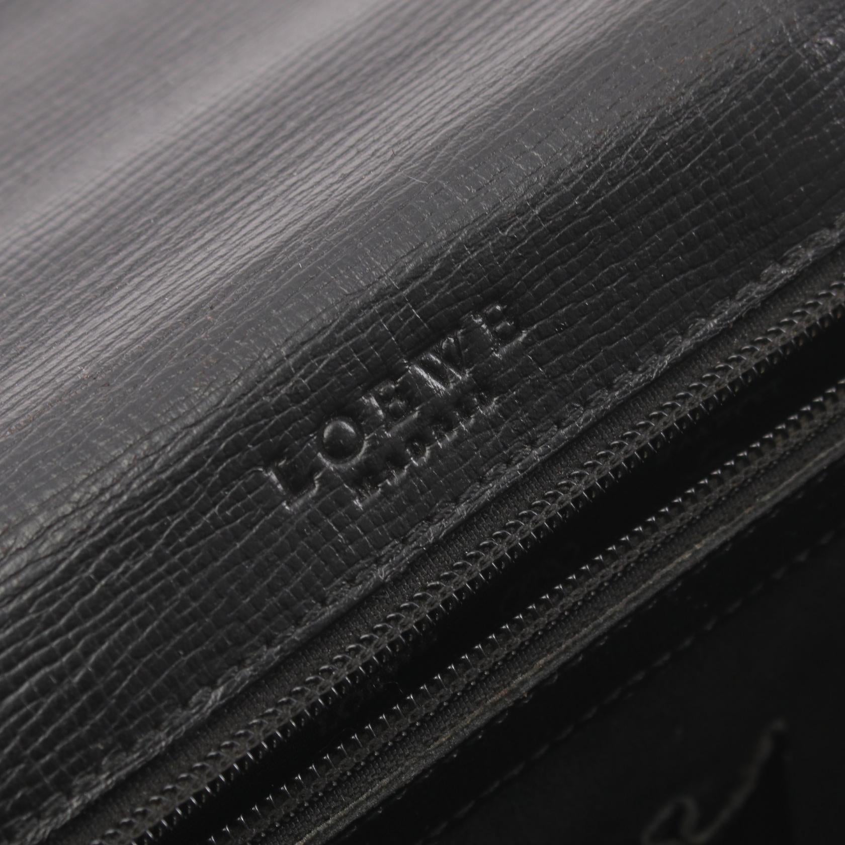 Loewe Leather Briefcase Black