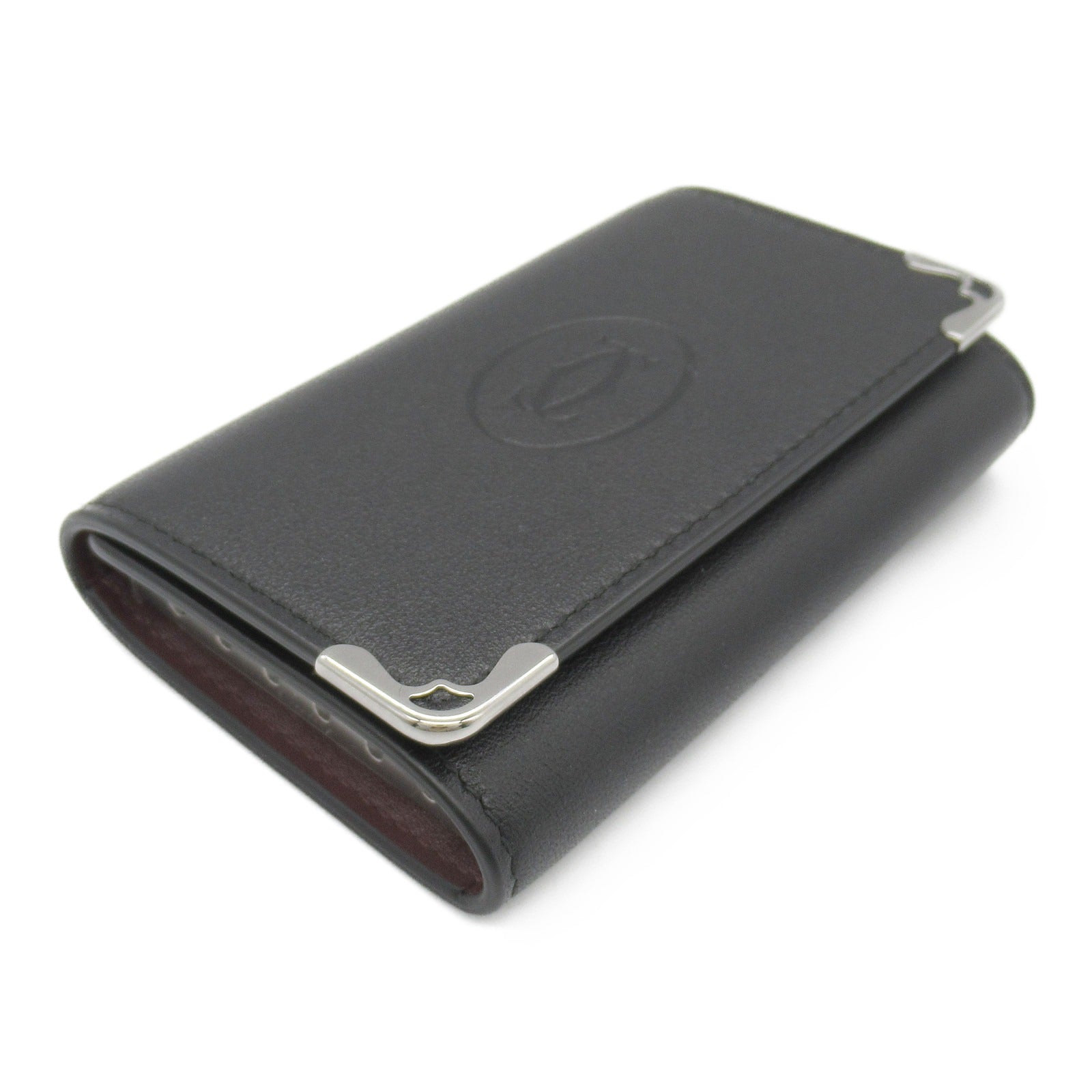 Cartier Must Leather Key Case Black/Bordeaux