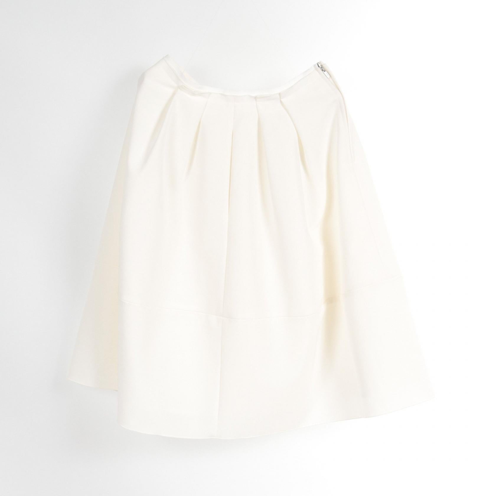 FOXEY NEW YORK Side Tuck Skirt Ivory