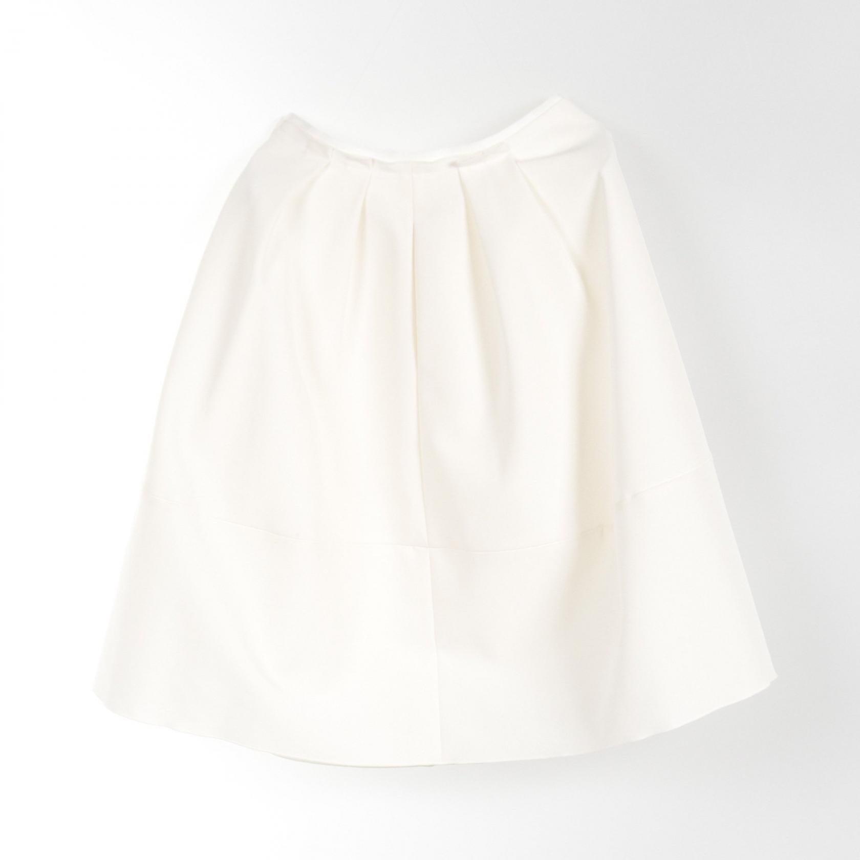 FOXEY NEW YORK Side Tuck Skirt Ivory