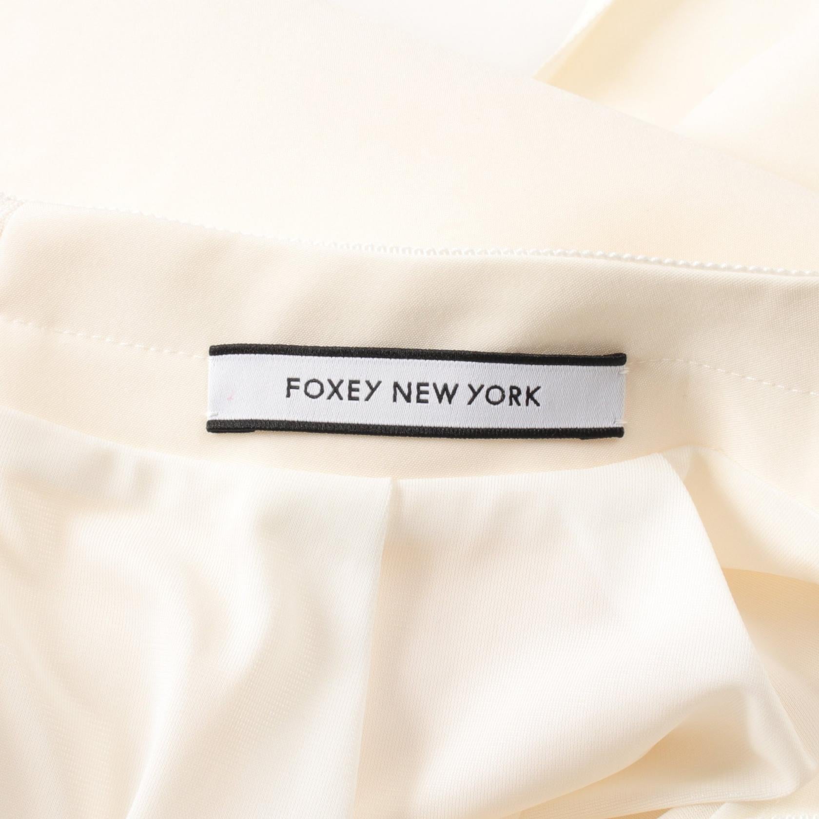 FOXEY NEW YORK Side Tuck Skirt Ivory