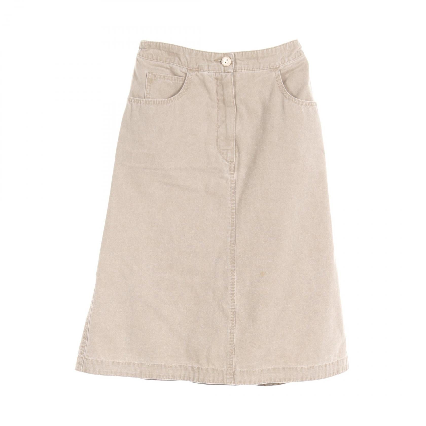 Chanel Cotton Skirt Beige P20652V12066