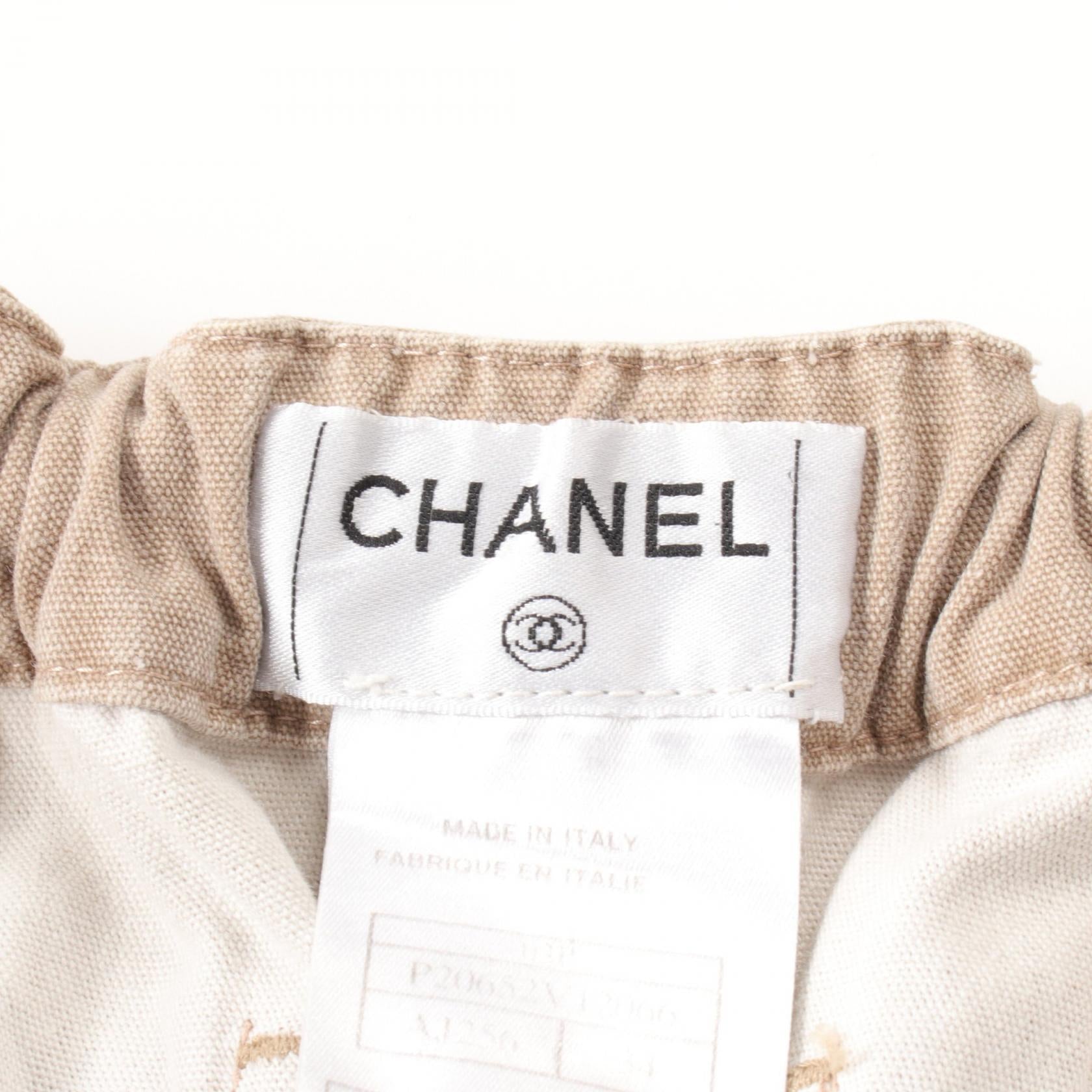 Chanel Cotton Skirt Beige P20652V12066