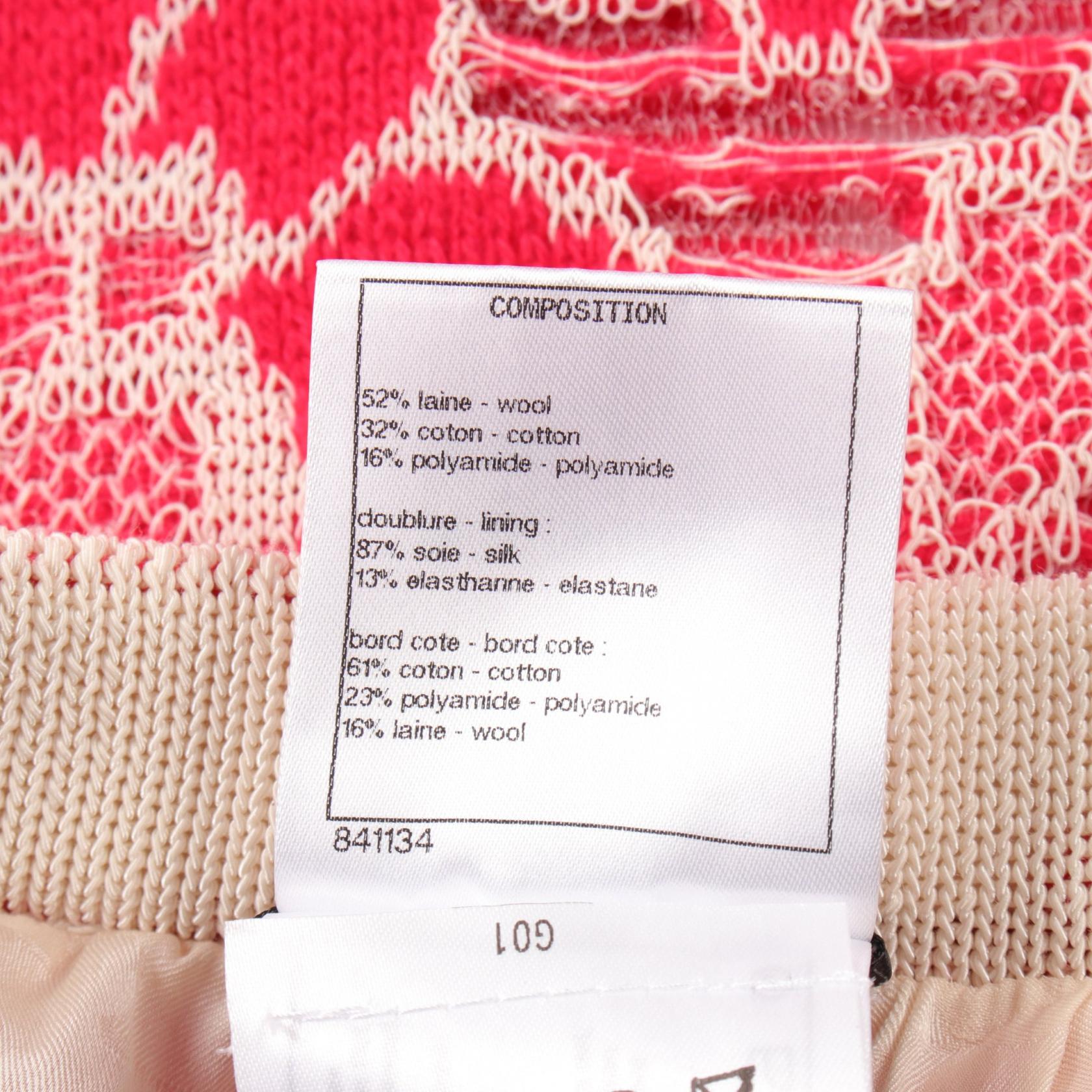 Chanel Wool Cotton Pants Red/White