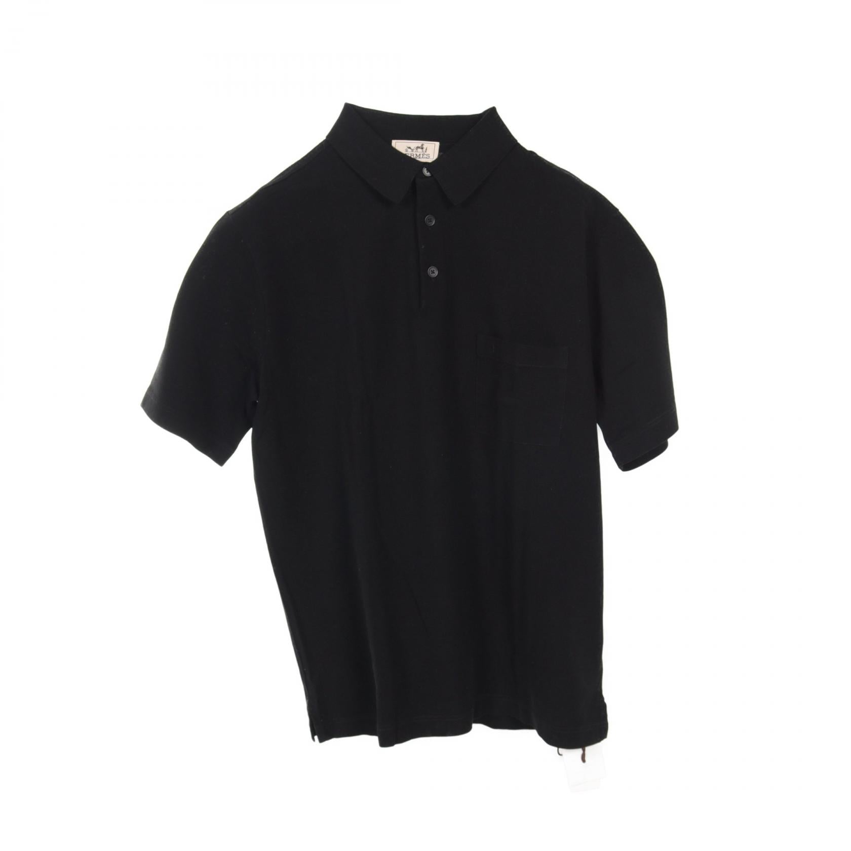 Hermes Cotton Polo Shirt Black