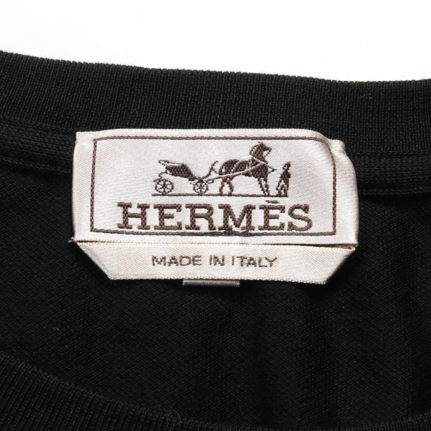 Hermes Cotton T-Shirt Black Men