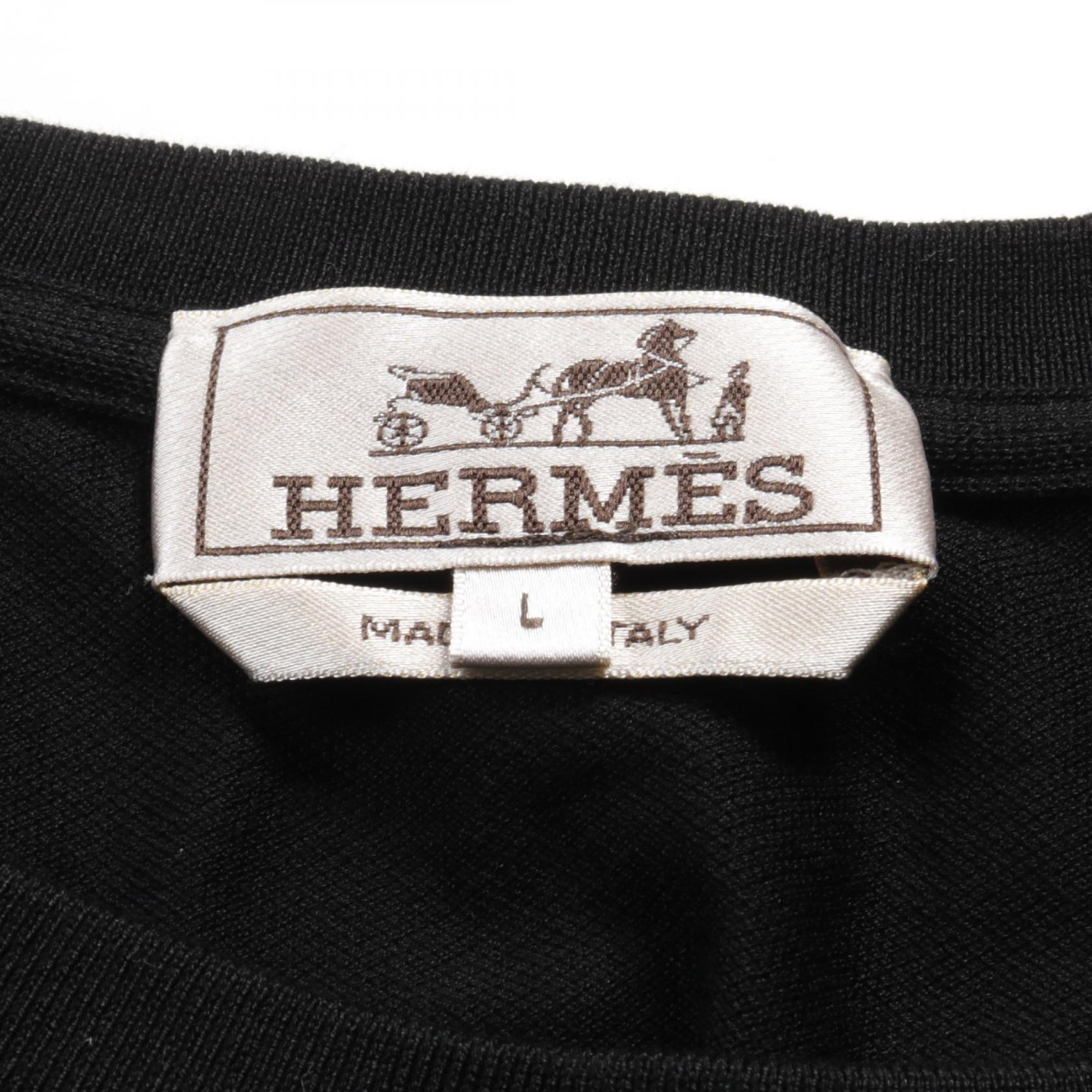 Hermes Cotton T-Shirt Black Men