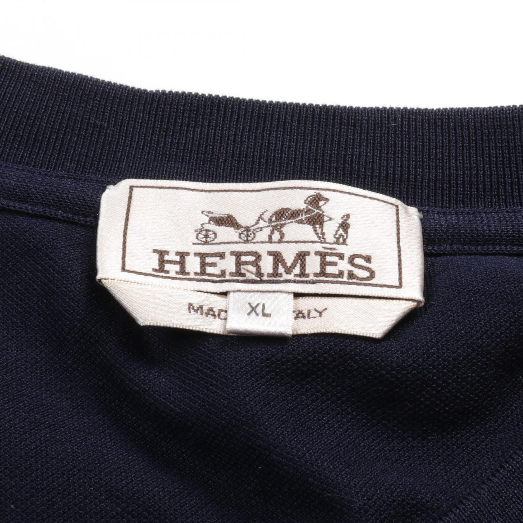 Hermes Cotton T-Shirt Navy