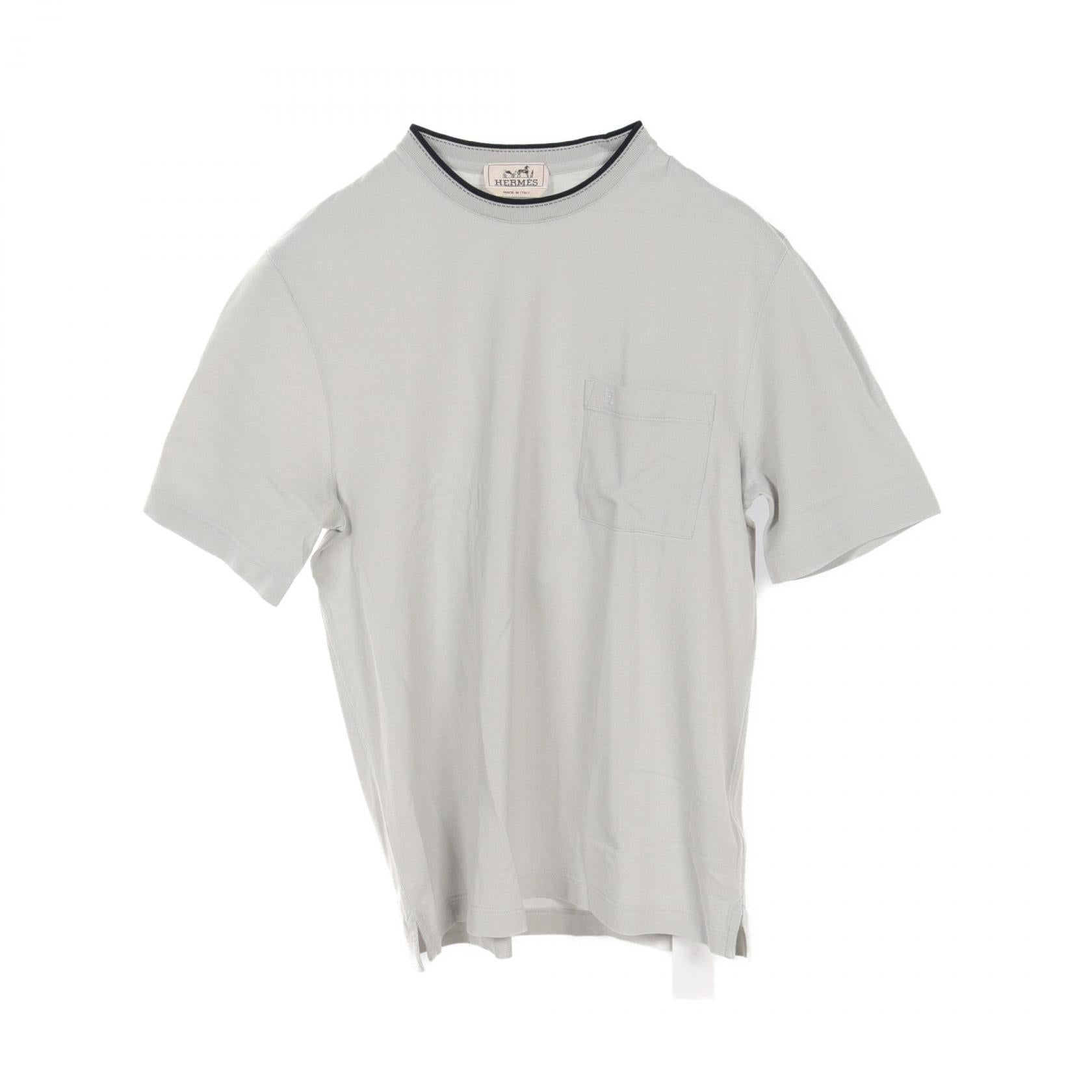 Hermes Cotton T-Shirt Gray/Navy