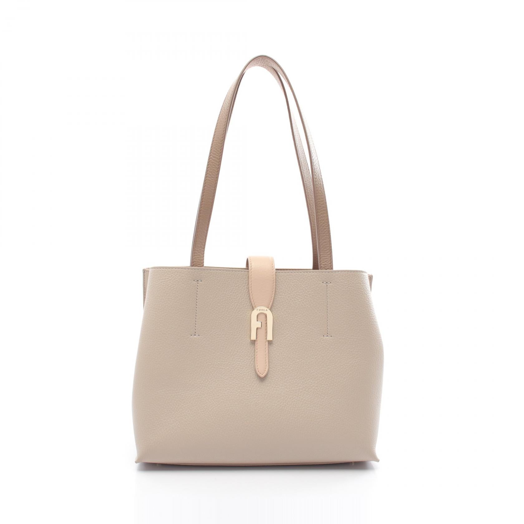 Furla Sofia M Leather Tote Bag Beige