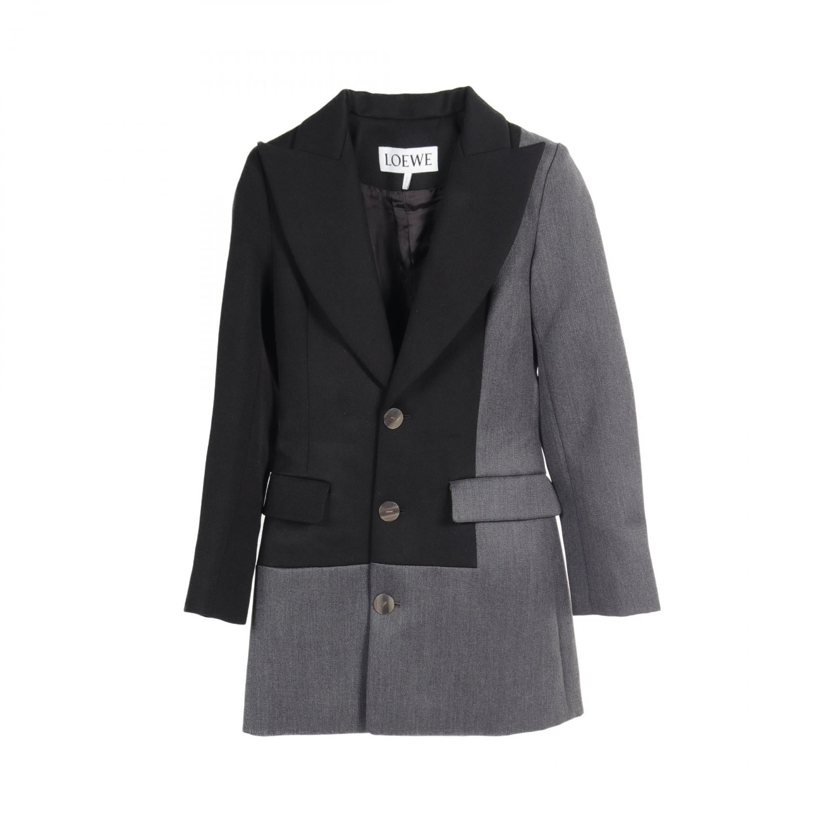 Loewe Wool Tailored Jacket Black/Gray