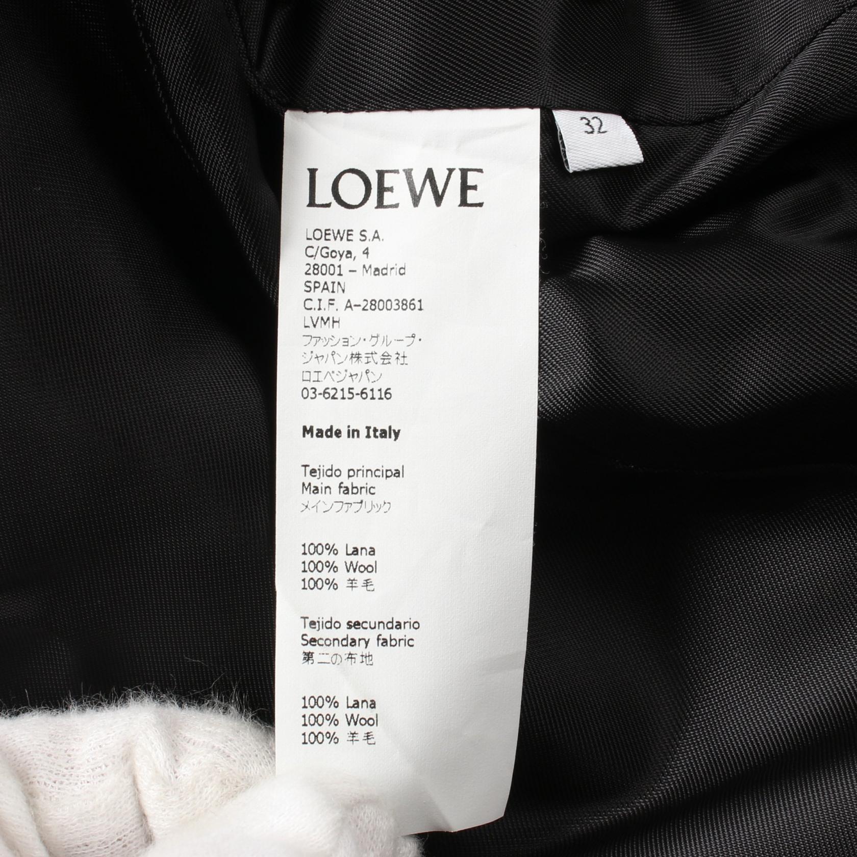 Loewe Wool Tailored Jacket Black/Gray