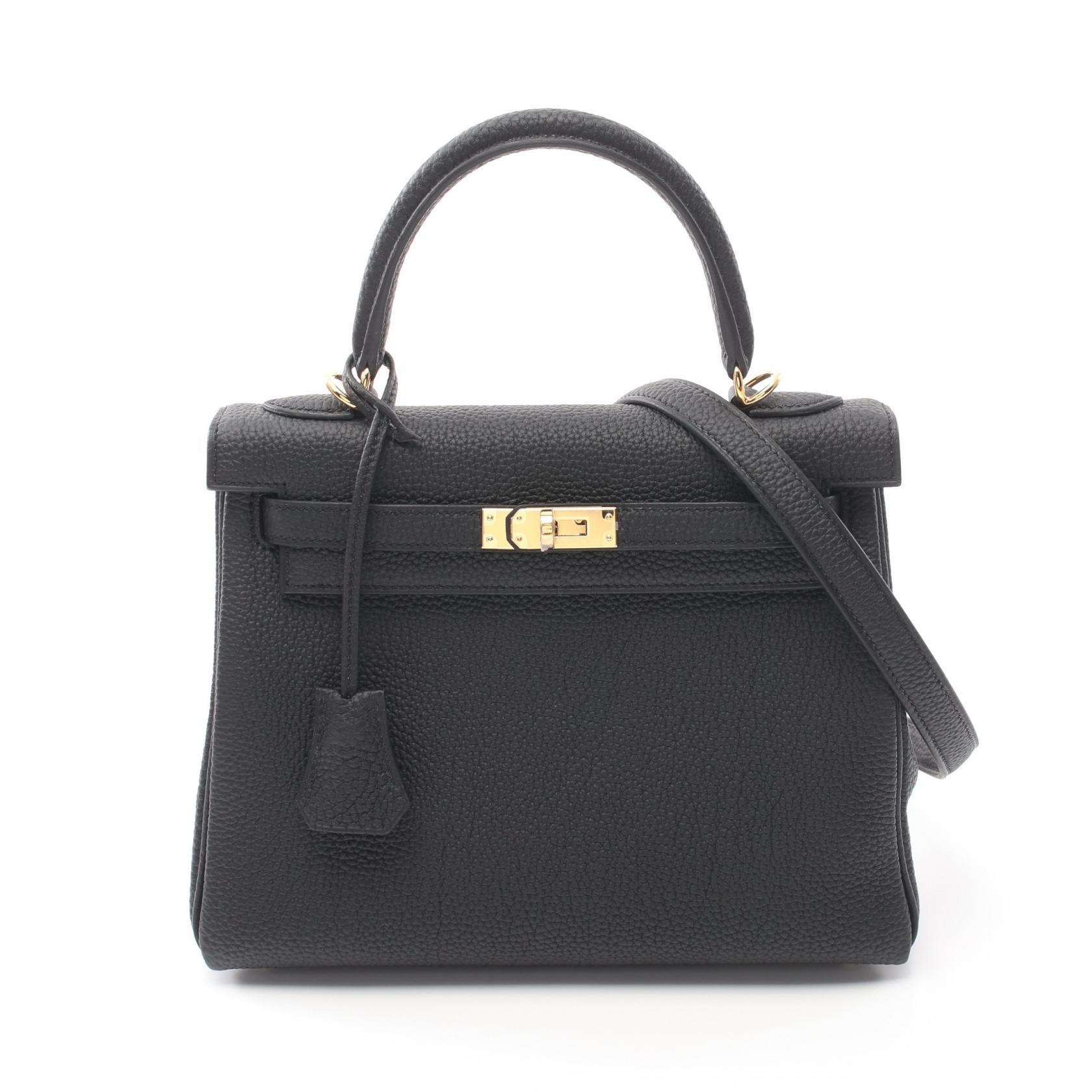 Hermes Kelly 25 Togo Handbag Black