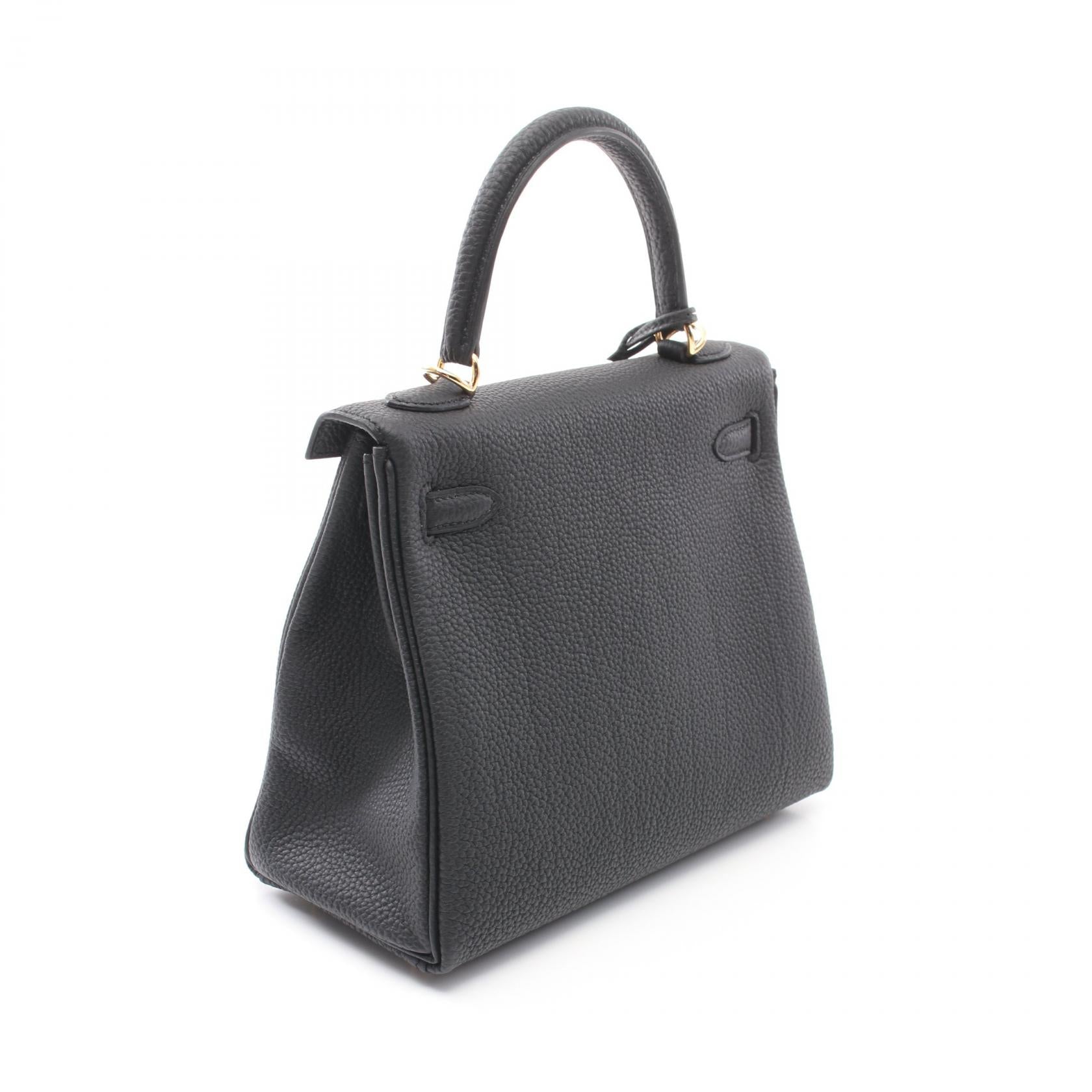 Hermes Kelly 25 Togo Handbag Black