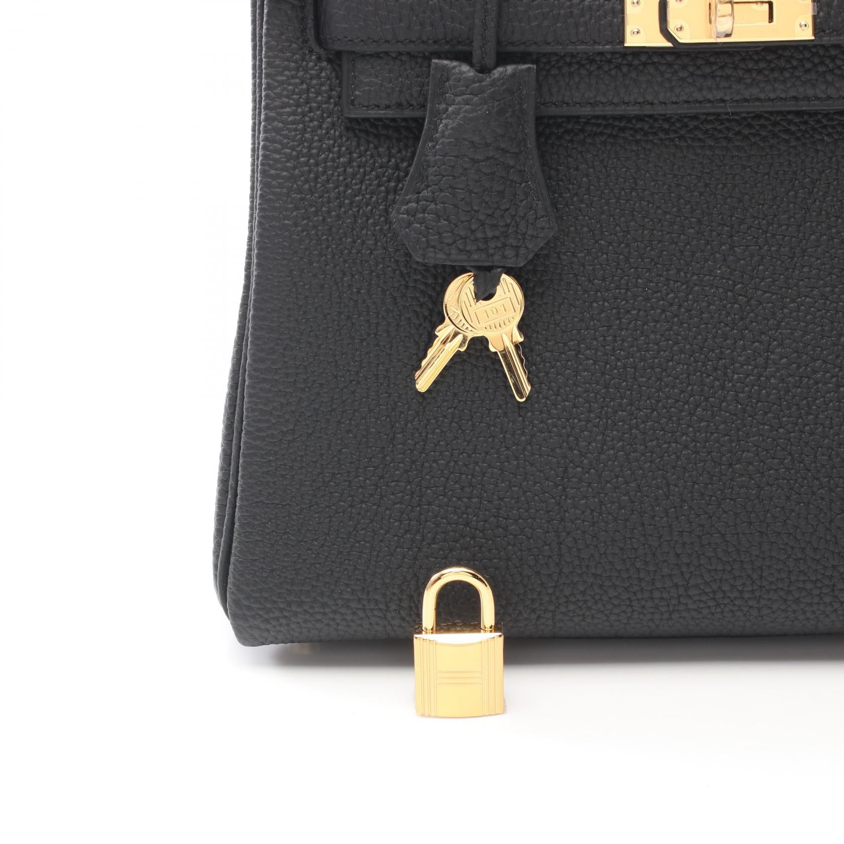 Hermes Kelly 25 Togo Handbag Black