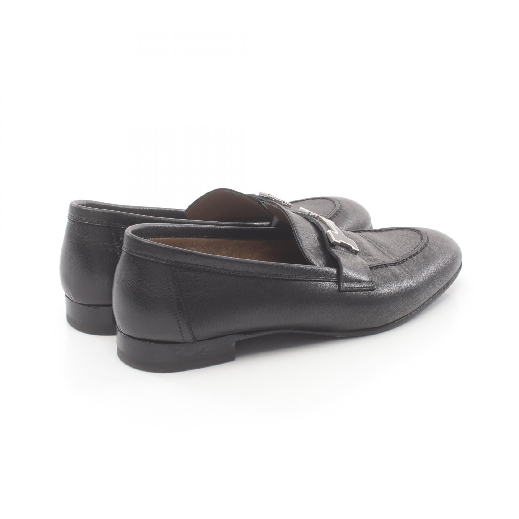 Hermes Constance Leather Loafers Black