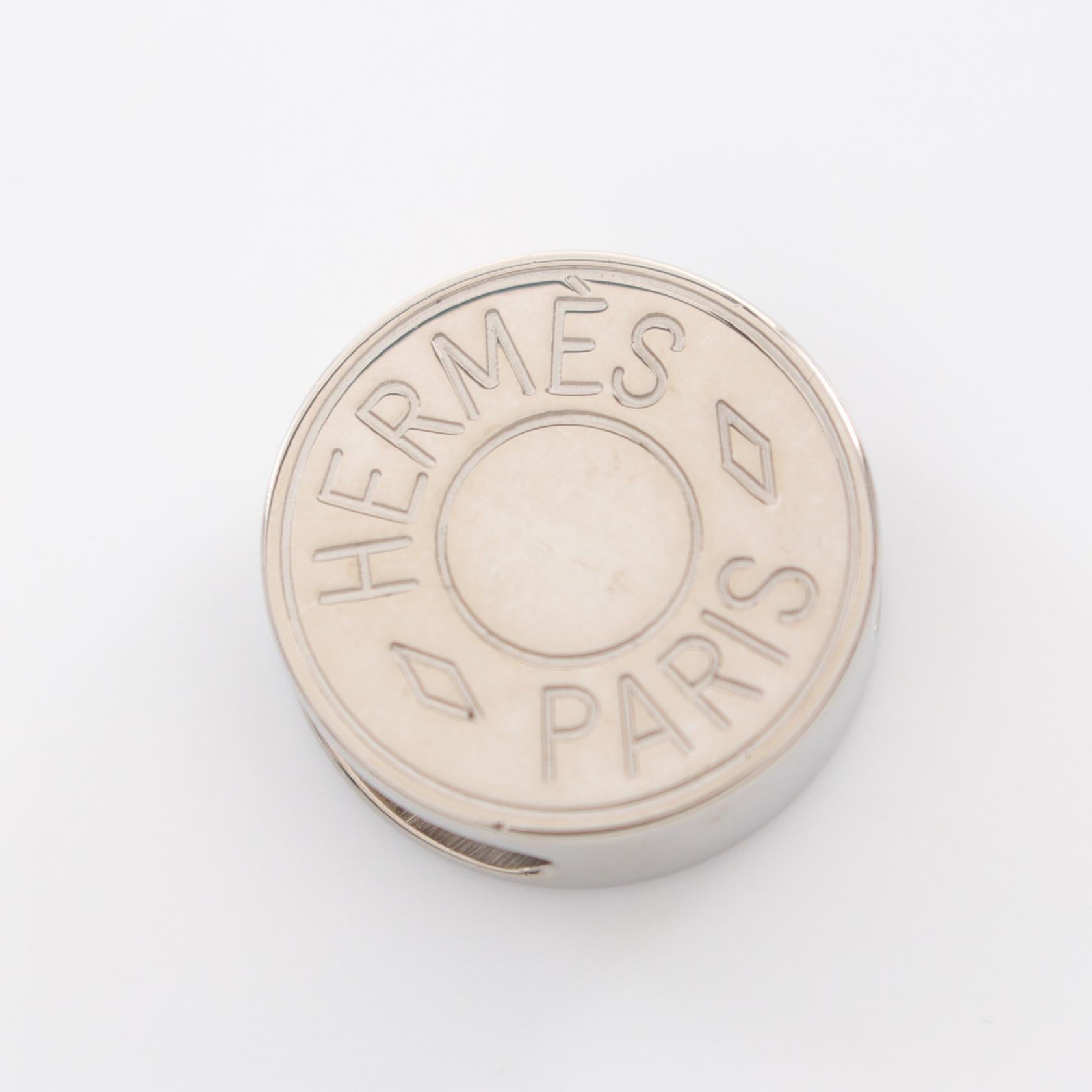 Hermes Metal Scarf Ring Accessory Silver