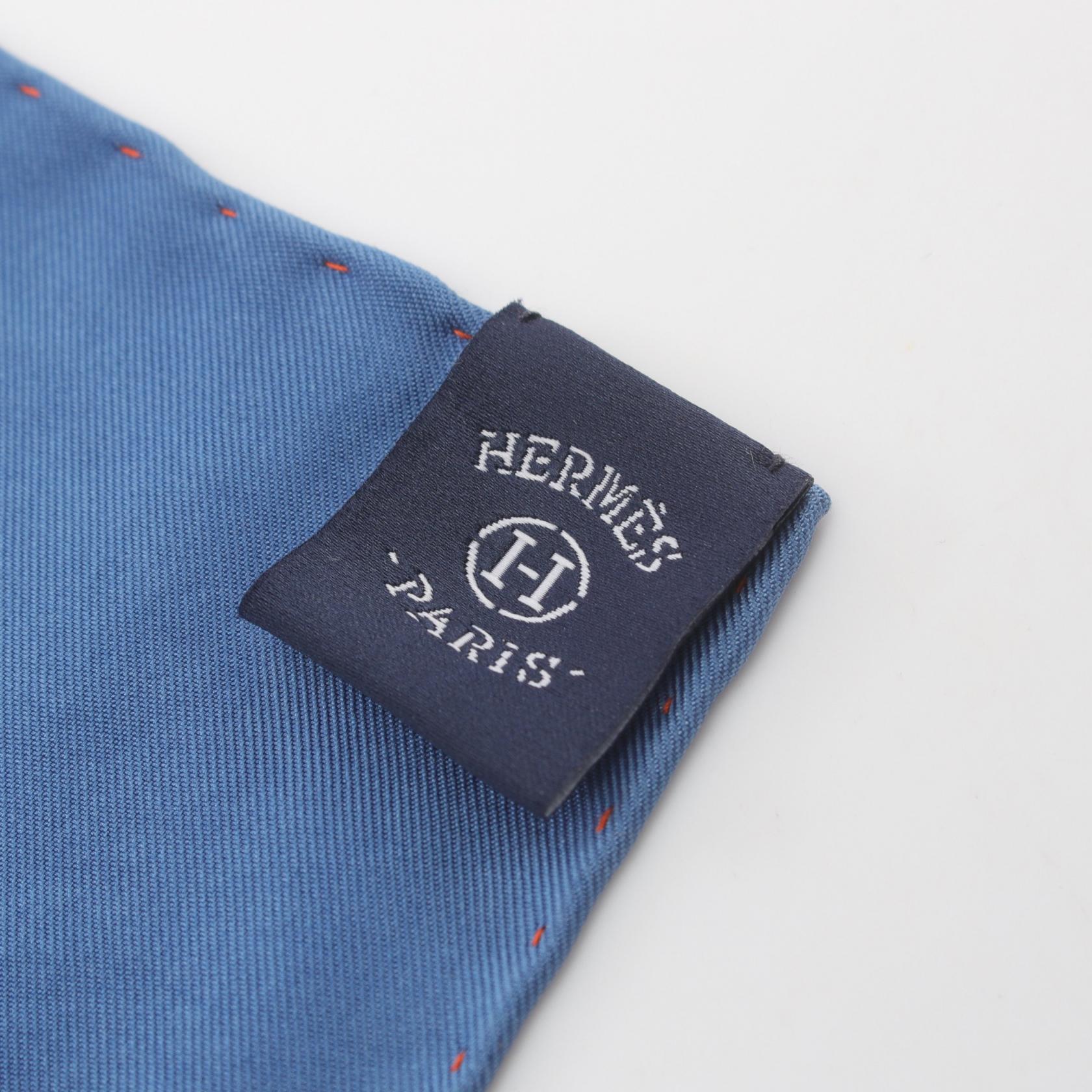 Hermes Silk Scarf Blue