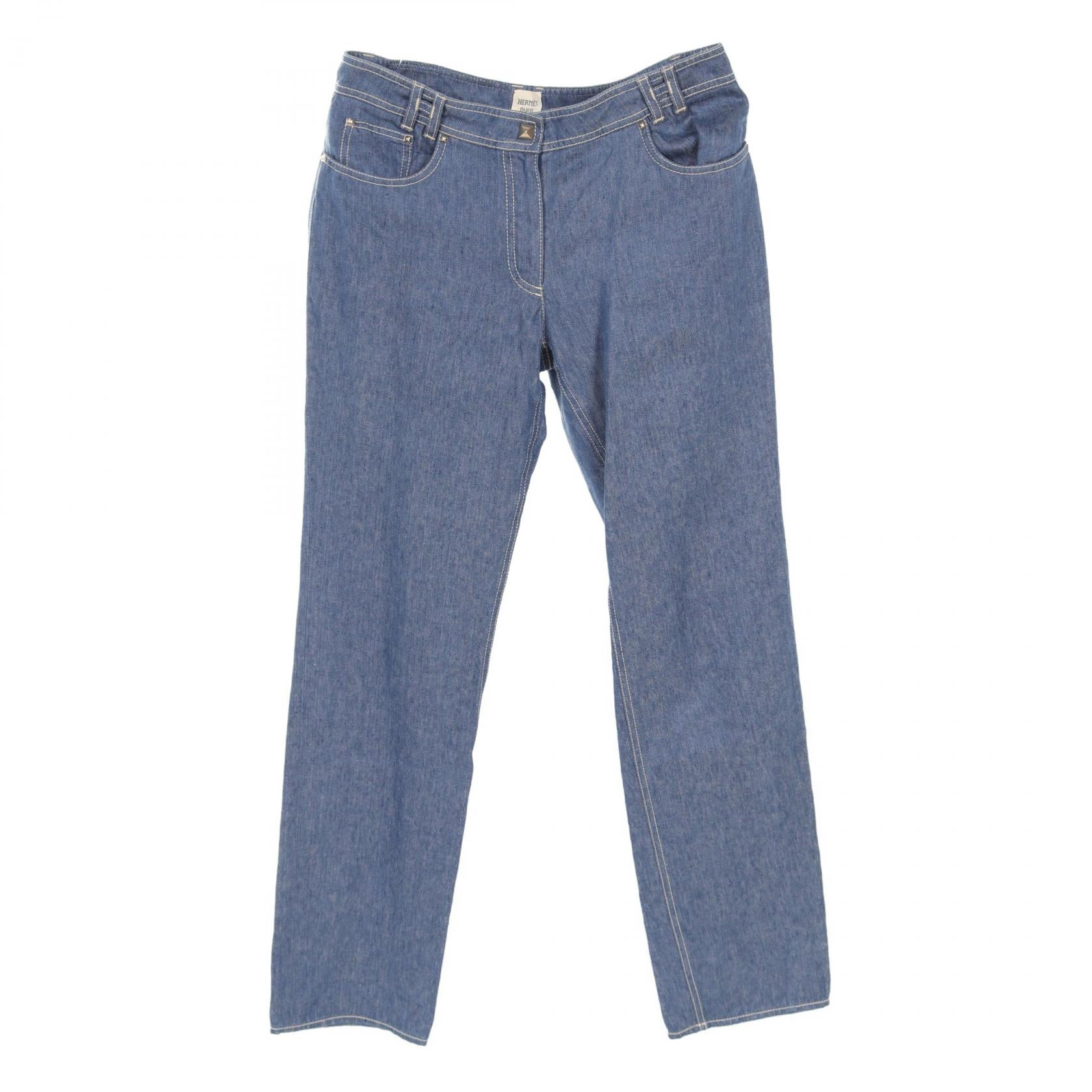 Hermes Medor H Belt Denim Pants