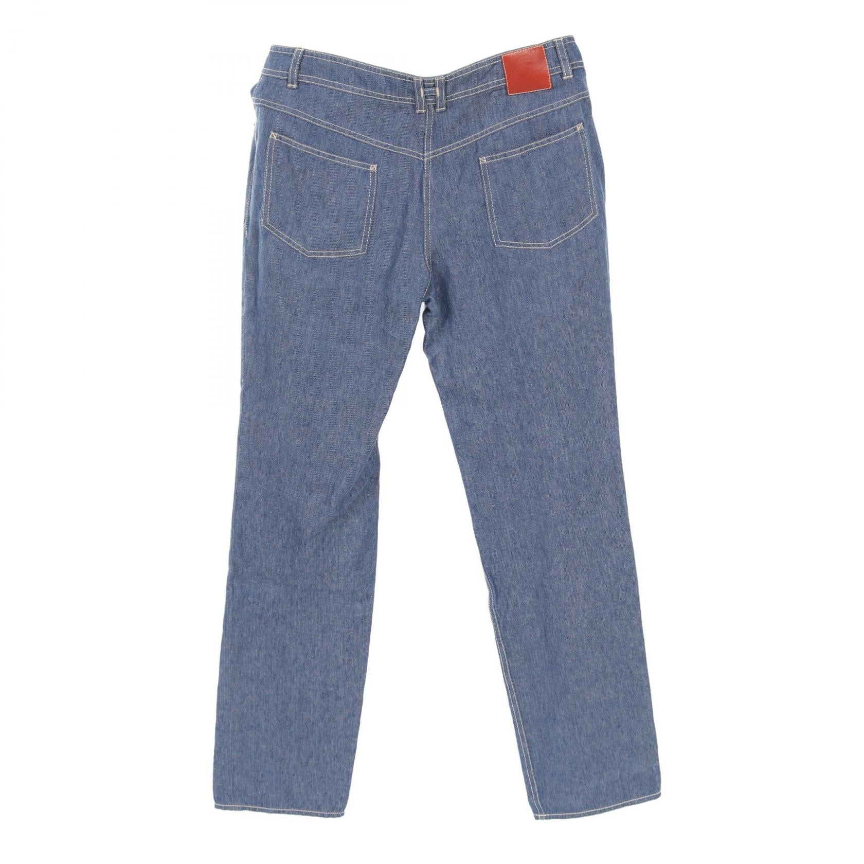 Hermes Medor H Belt Denim Pants