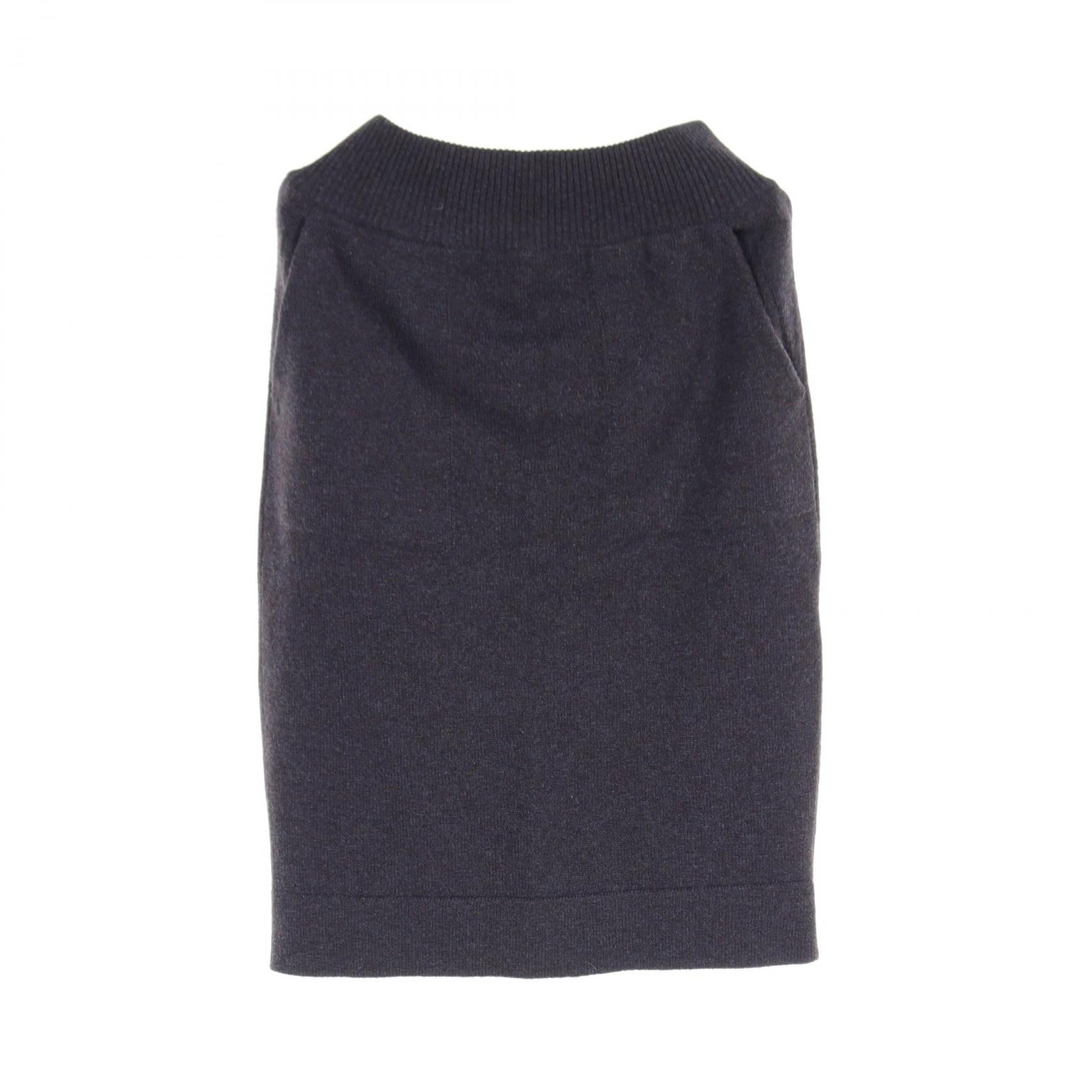 Hermes Cashmere Skirt Gray