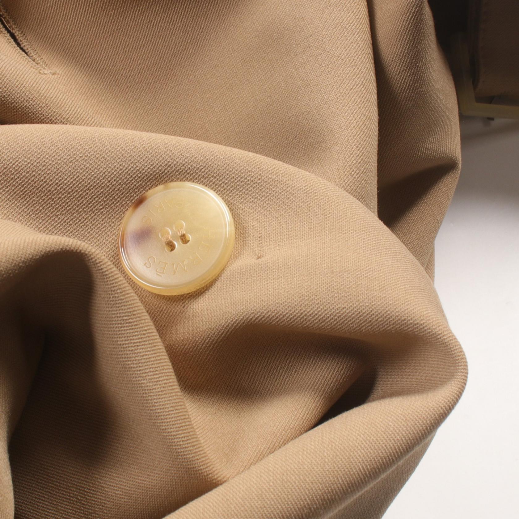 Hermes Wool Trench Coat Beige