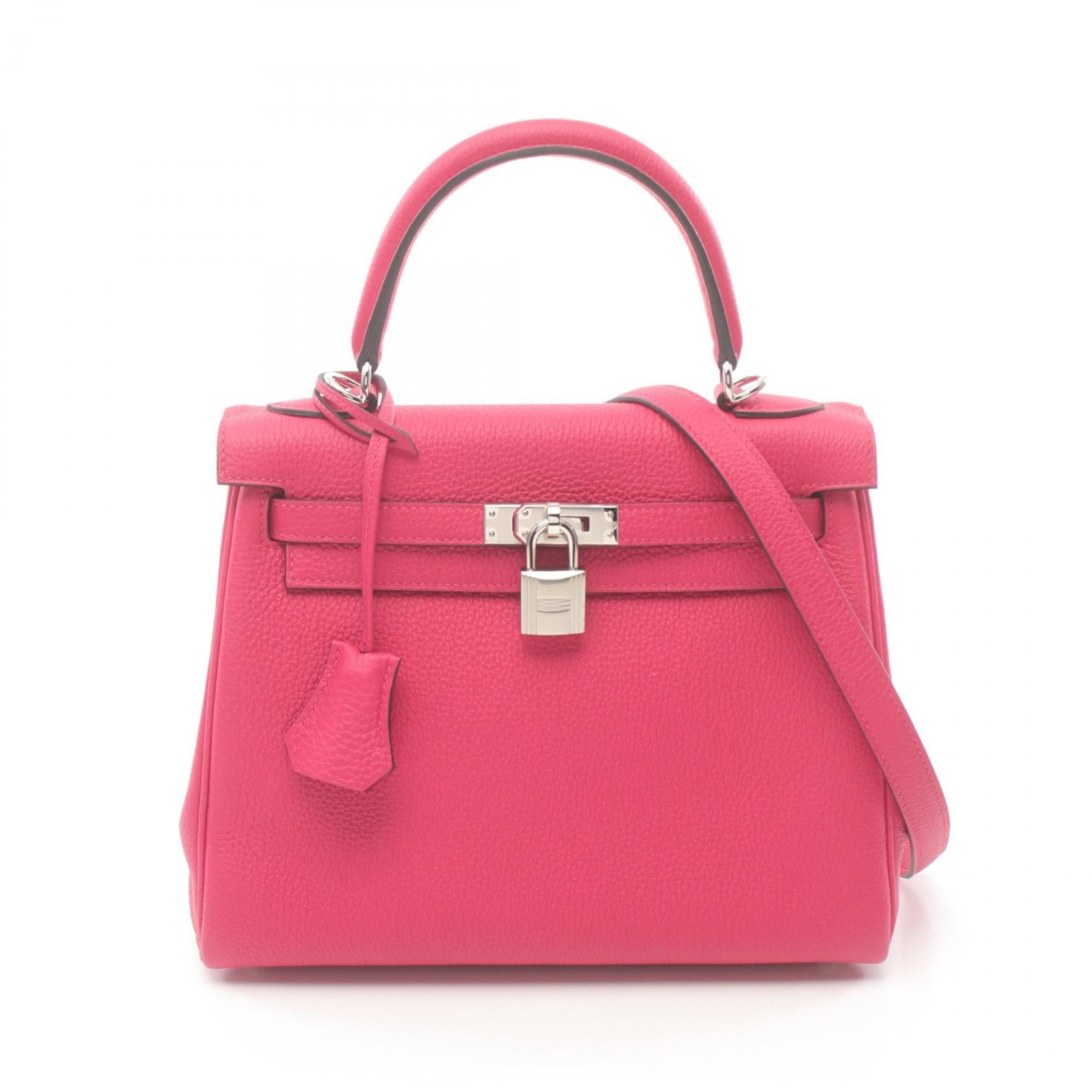 Hermes Kelly 25 Togo Handbag Pink