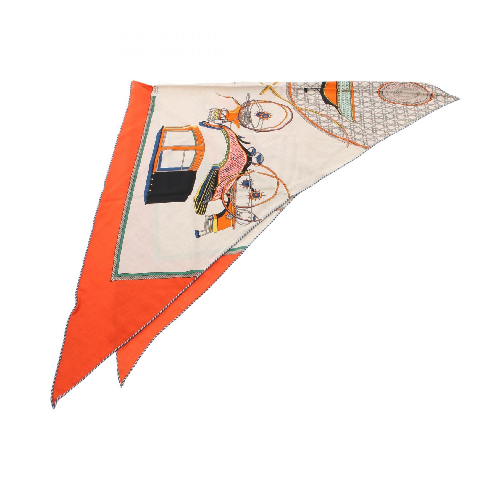 Hermes Silk Cashmere Triangle Scarf