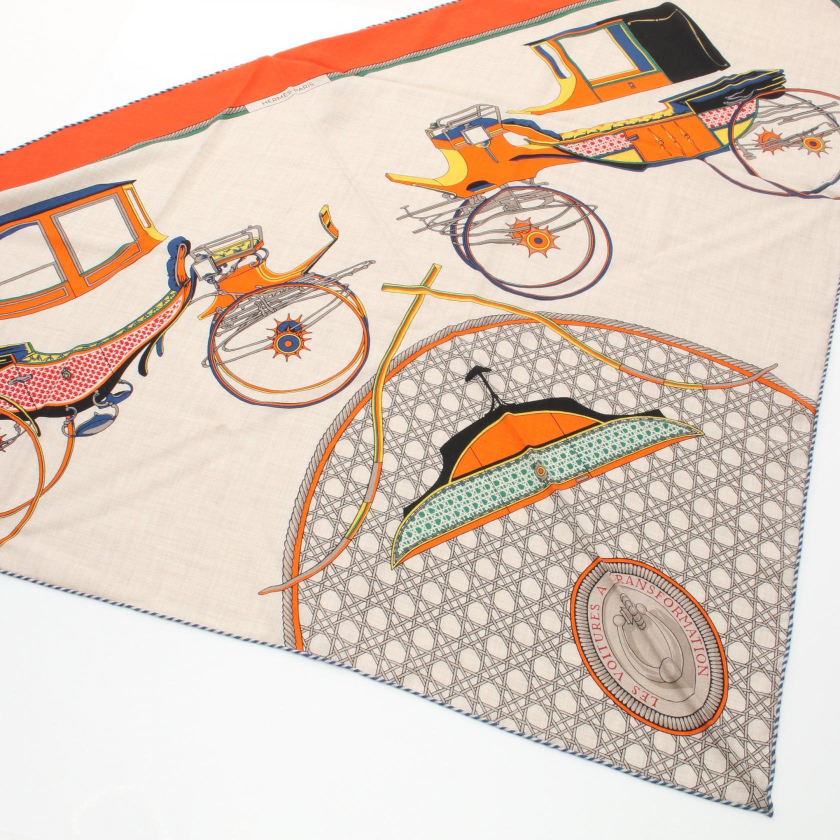 Hermes Silk Cashmere Triangle Scarf