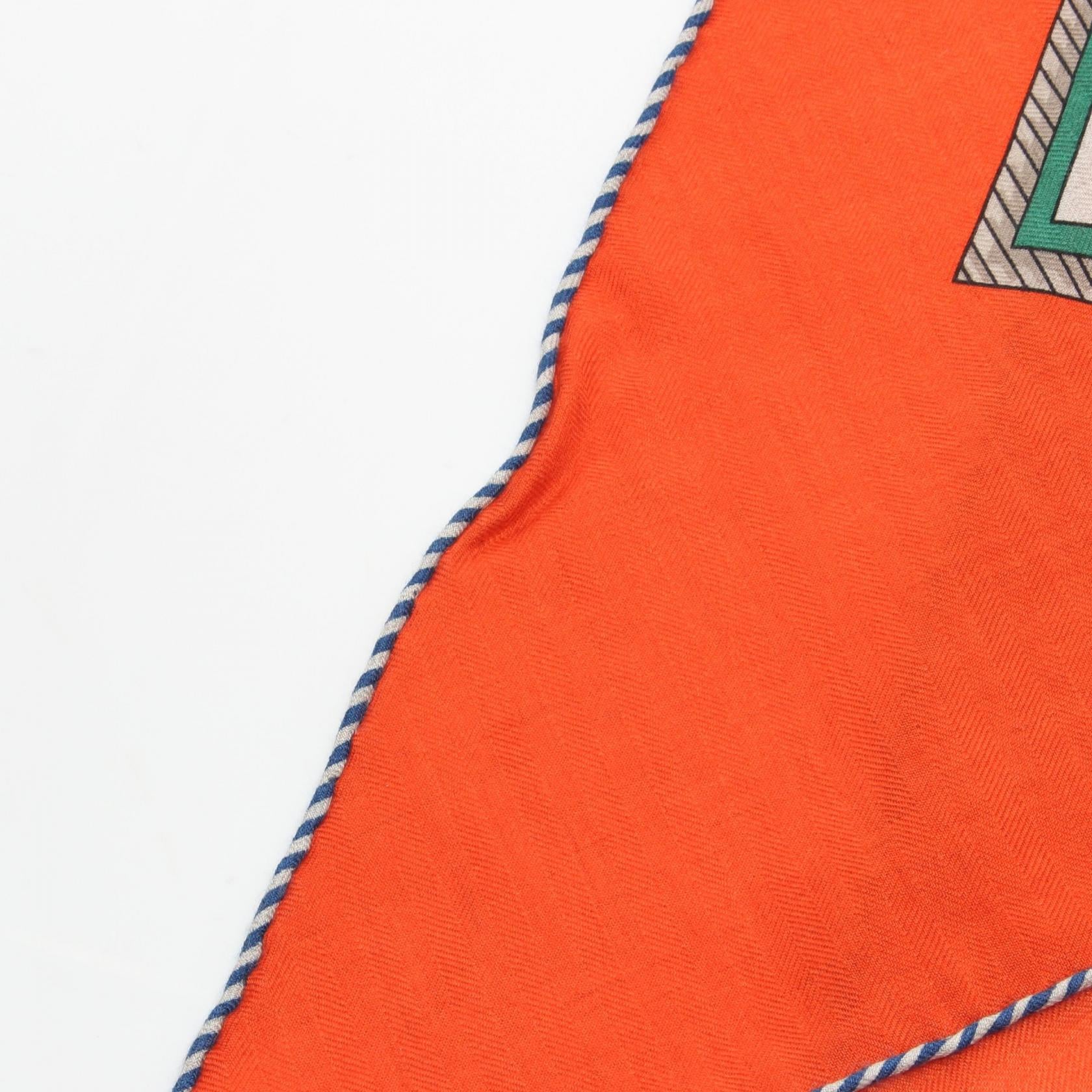 Hermes Silk Cashmere Triangle Scarf