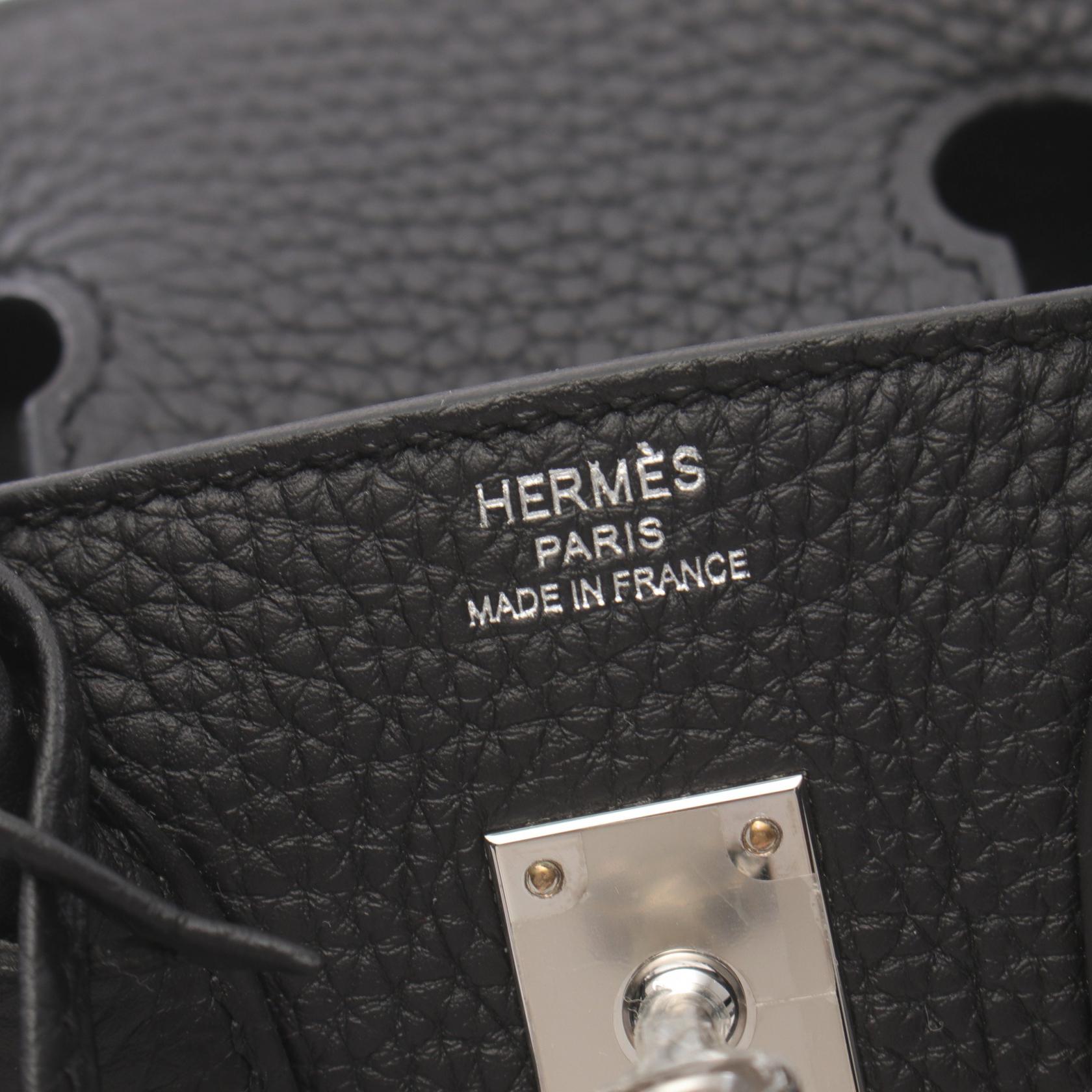 Hermes Birkin 25 Togo Handbag Black