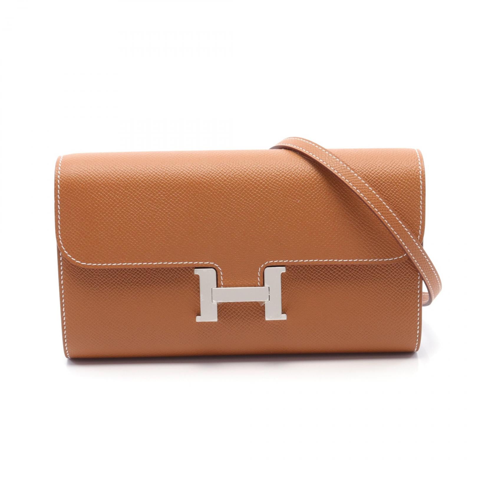 Hermes Constance Long To Go Shoulder Bag Brown