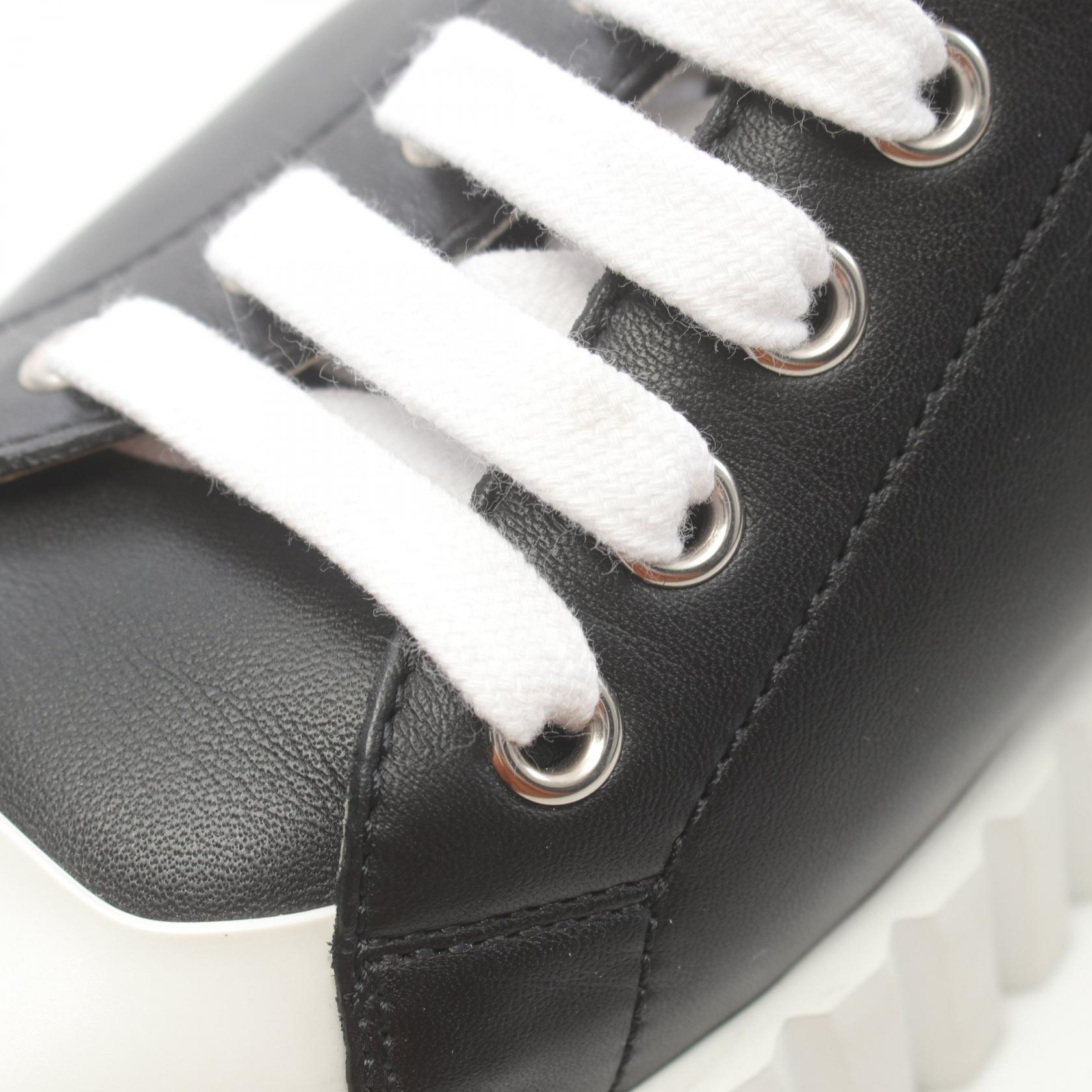 Hermes Leather Cross Sneakers Black/White