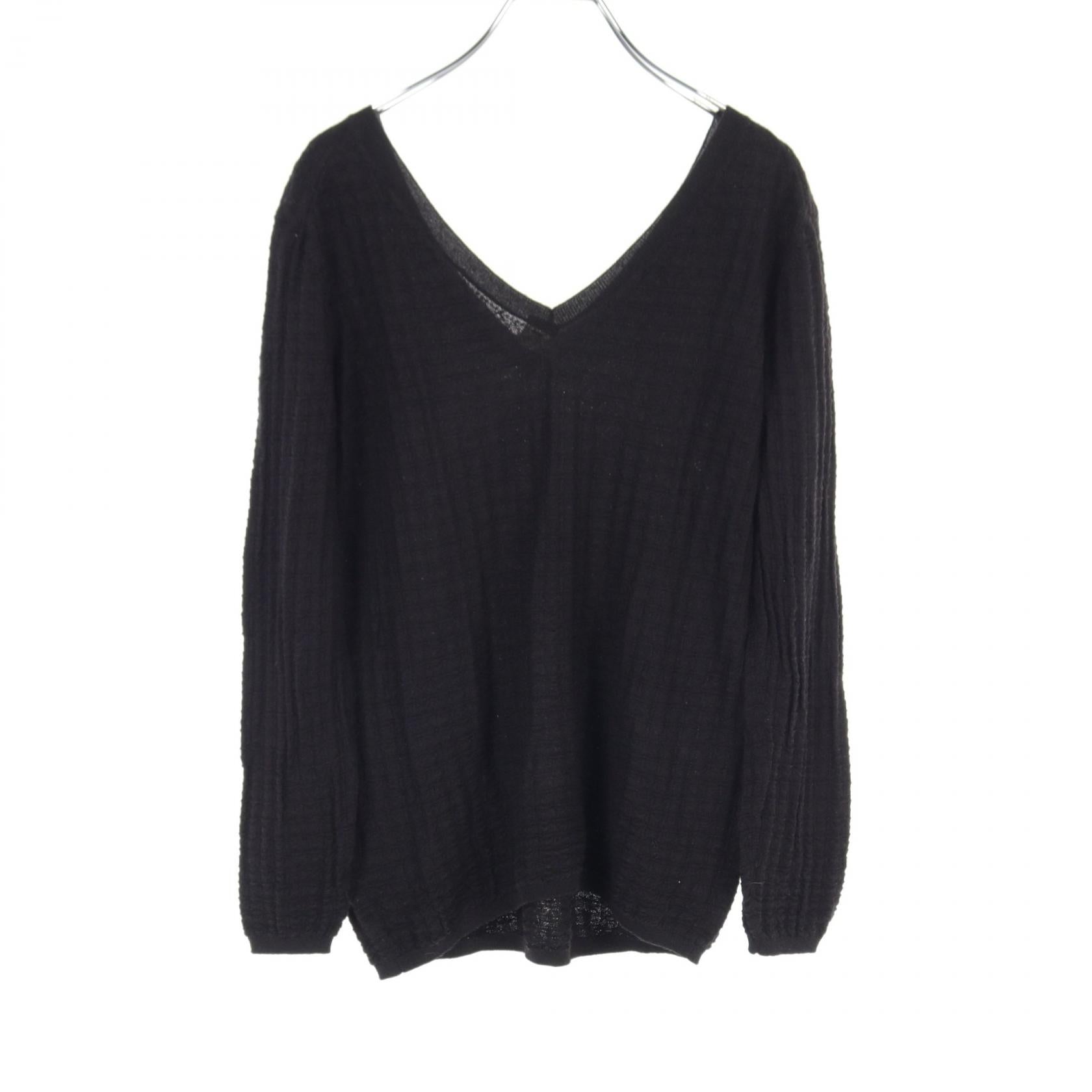 Hermes Silk Cashmere Knit Top Black