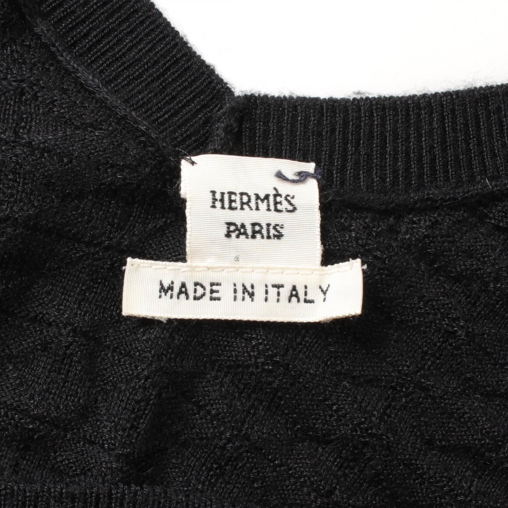 Hermes Silk Cashmere Knit Top Black