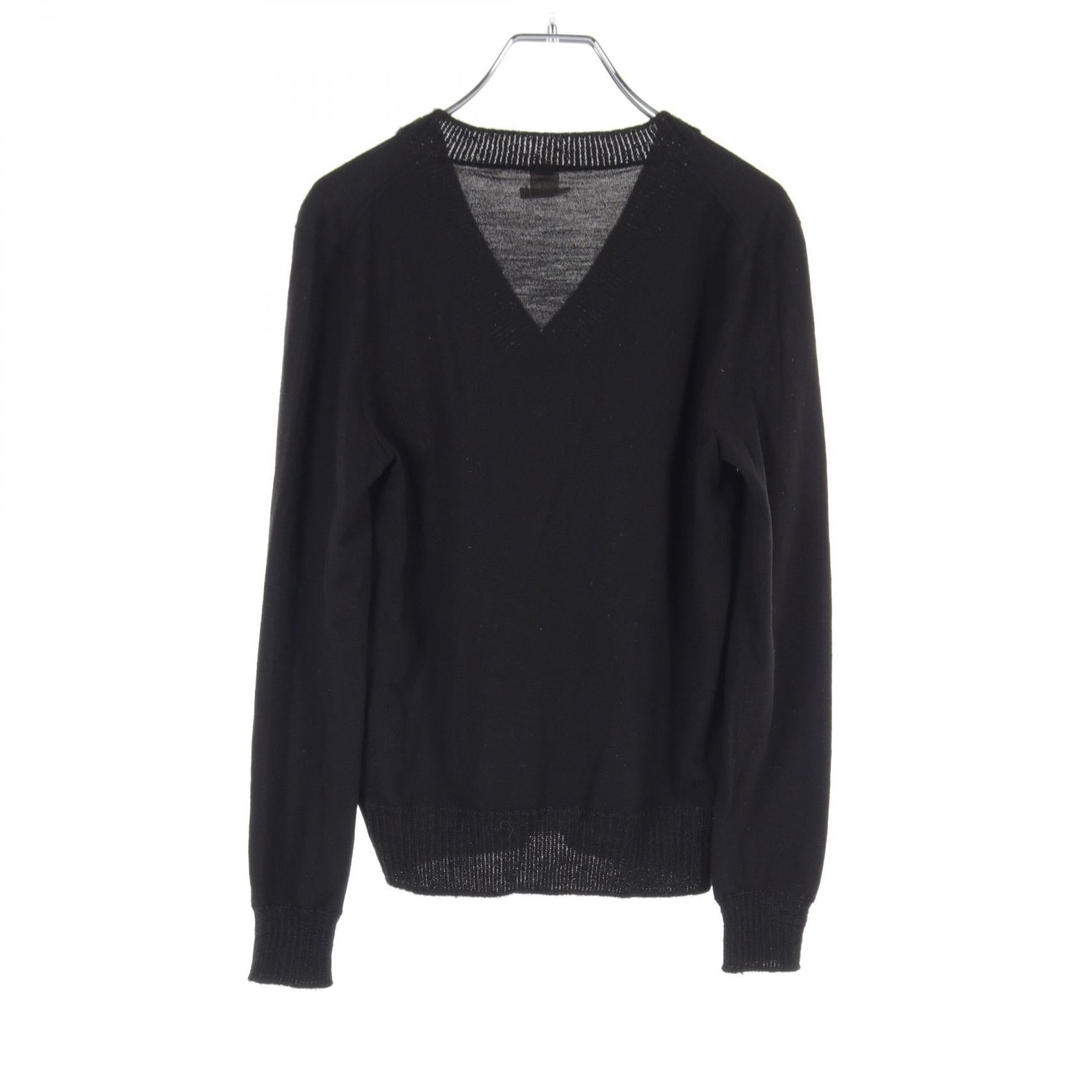 Hermes Wool Alpaca Knit Top Black