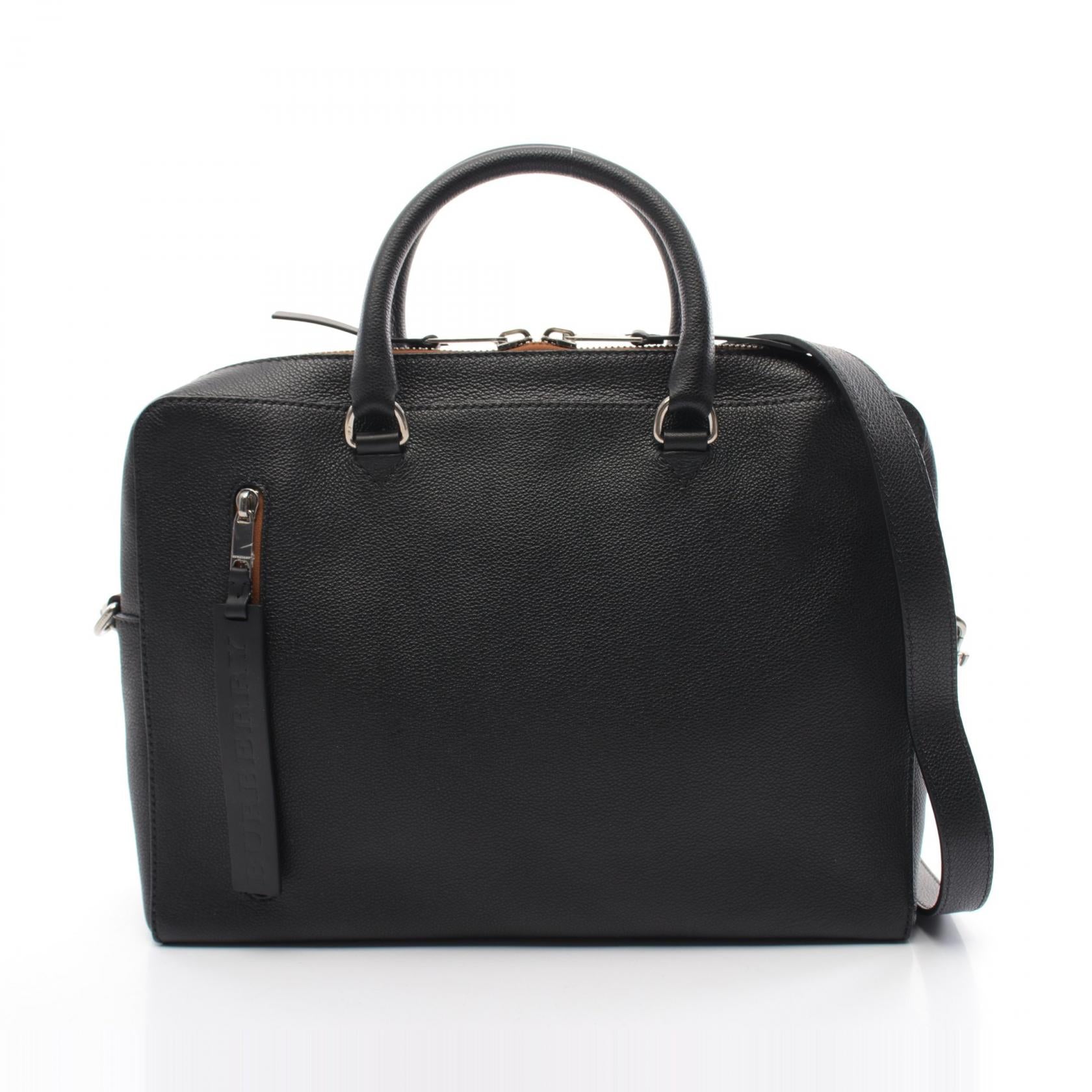 Burberry AINSWORTH Leather Briefcase Black