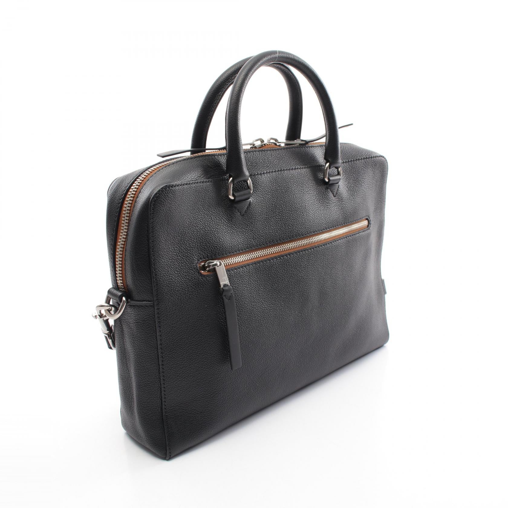 Burberry AINSWORTH Leather Briefcase Black