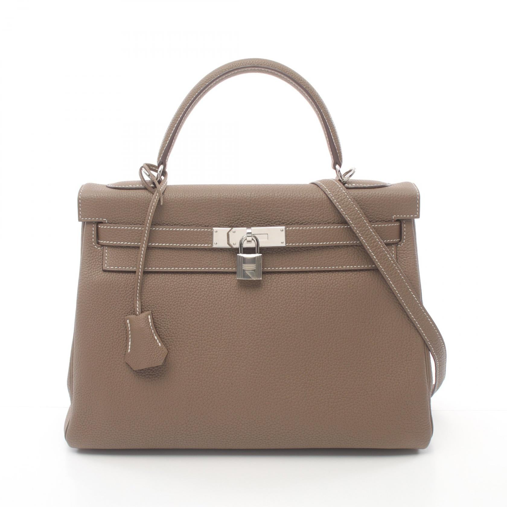 Hermes Kelly 32 Togo Handbag Brown