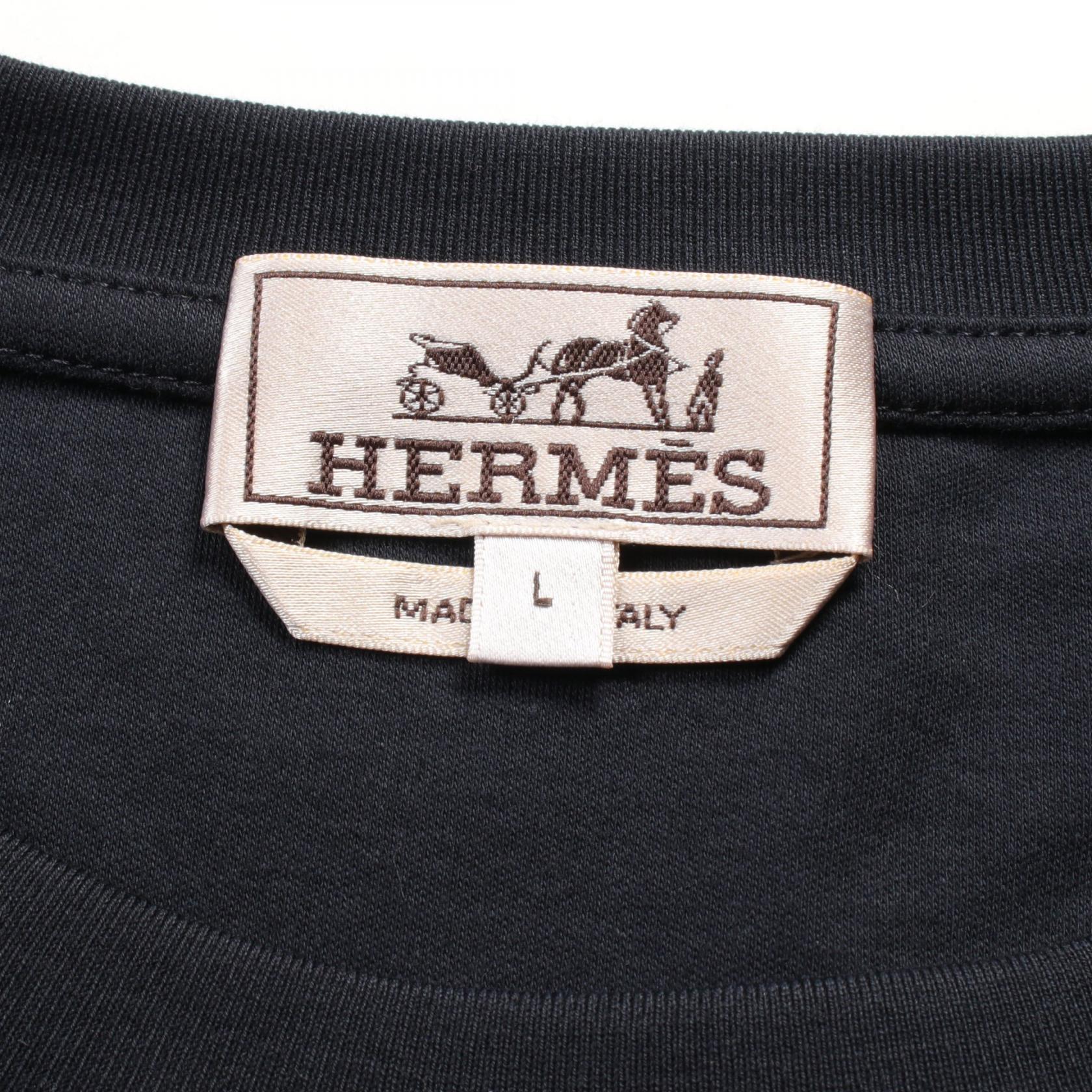 Hermes Cotton T-shirt Navy H467940HA