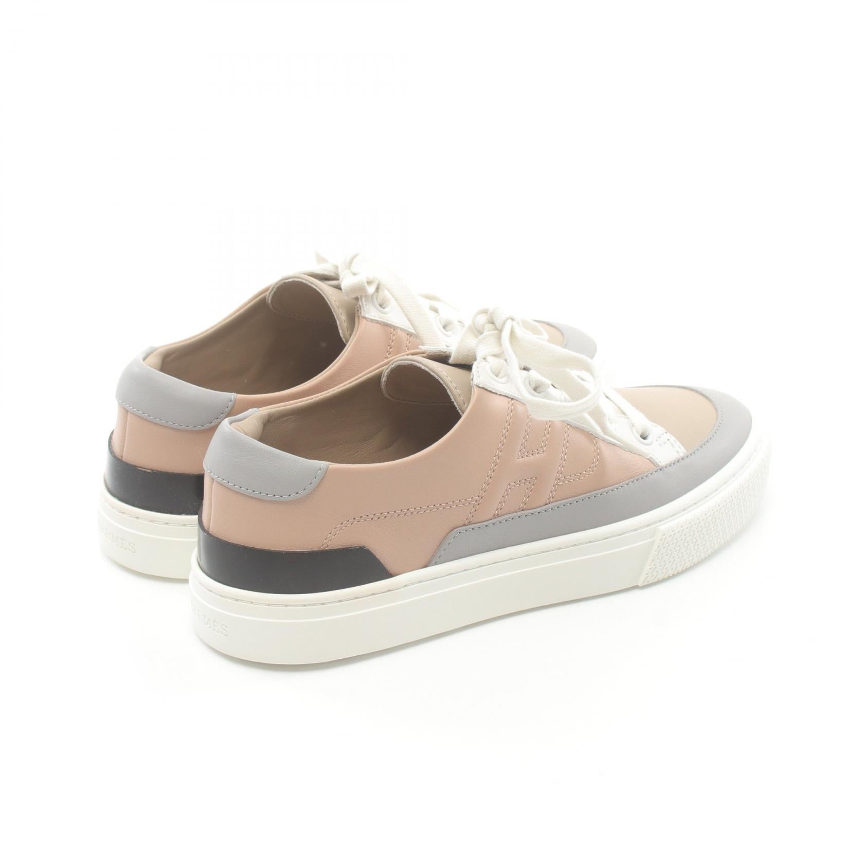 Hermes Leather Sneakers Pink Multicolor