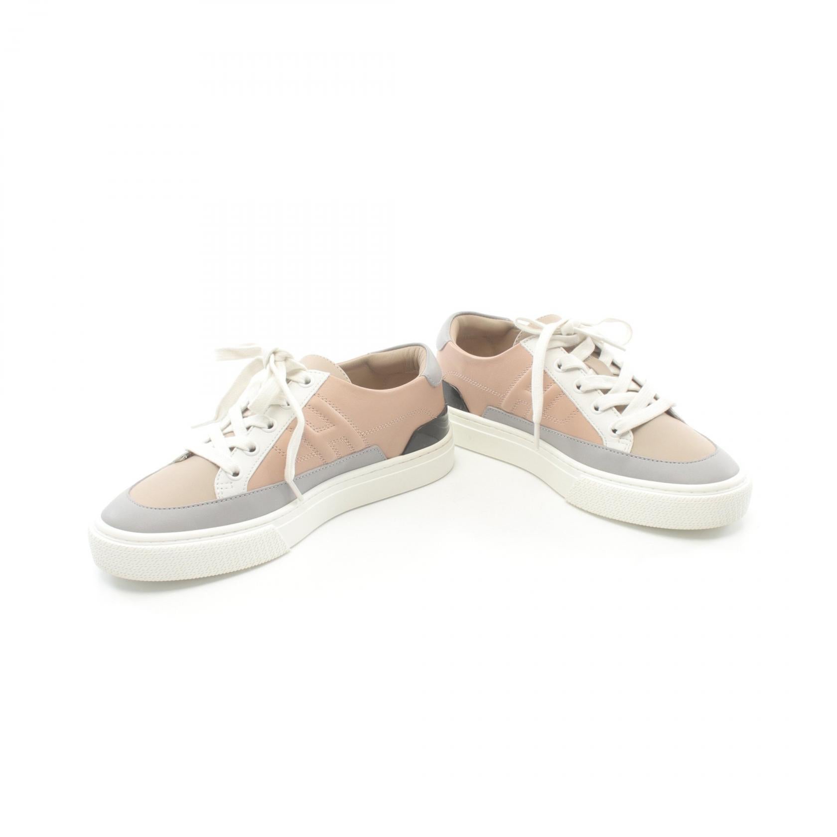 Hermes Leather Sneakers Pink Multicolor