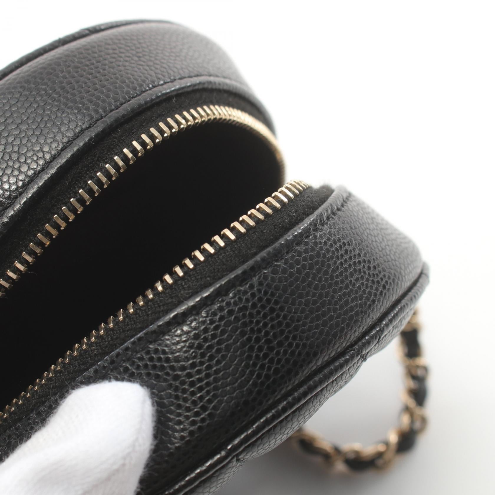 Chanel Caviar Skin Matelasse Shoulder Bag Black