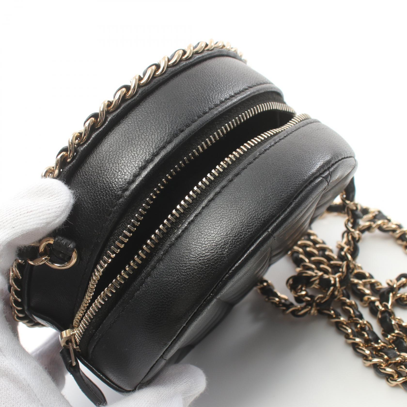 Chanel Lambskin Matelasse Shoulder Bag Black