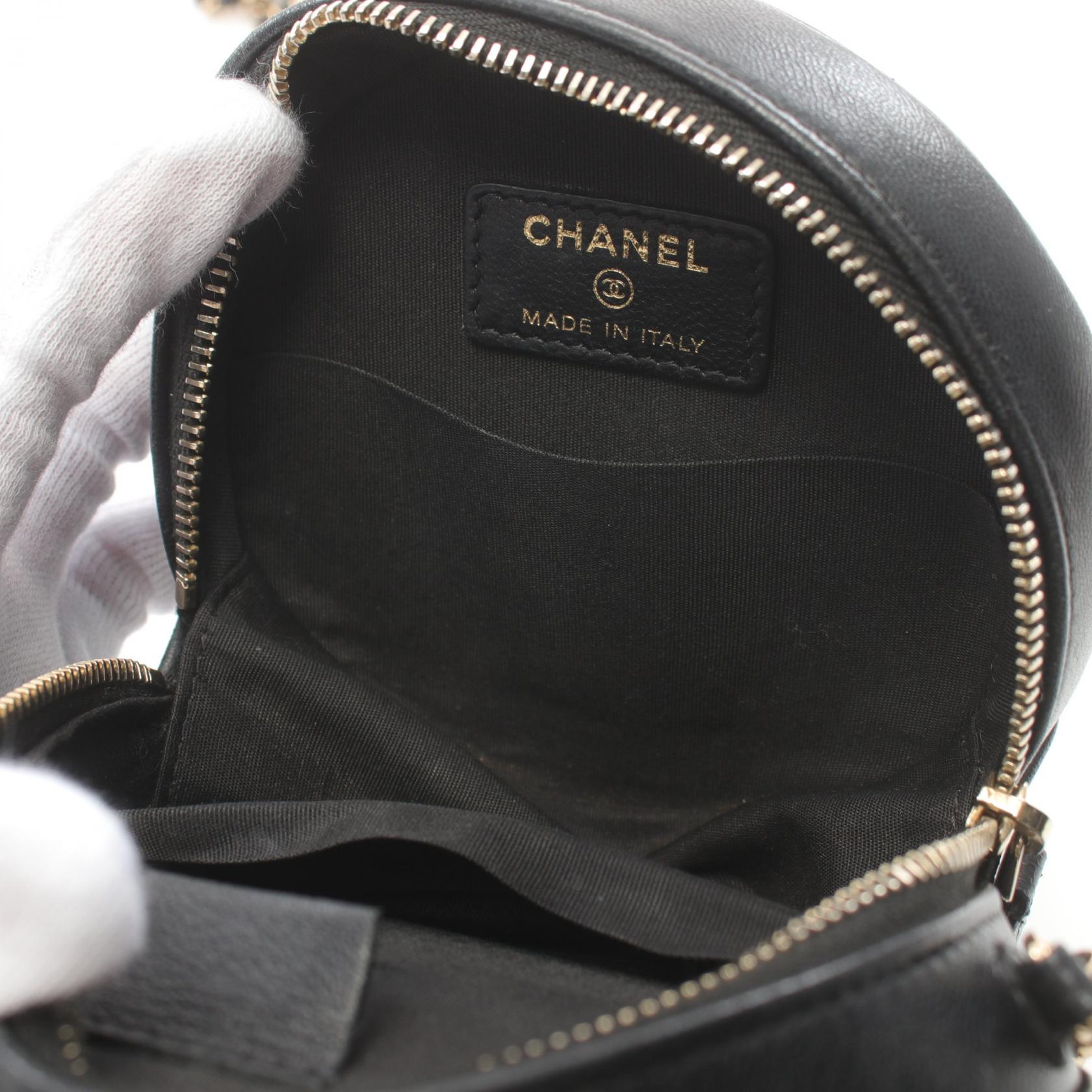 Chanel Lambskin Matelasse Shoulder Bag Black