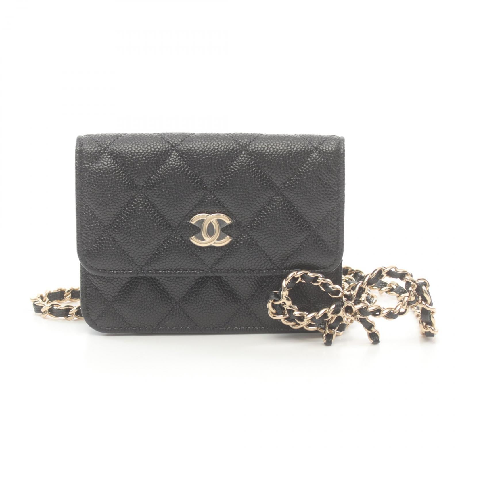 Chanel Caviar Matelasse Chain Belt Bag Black