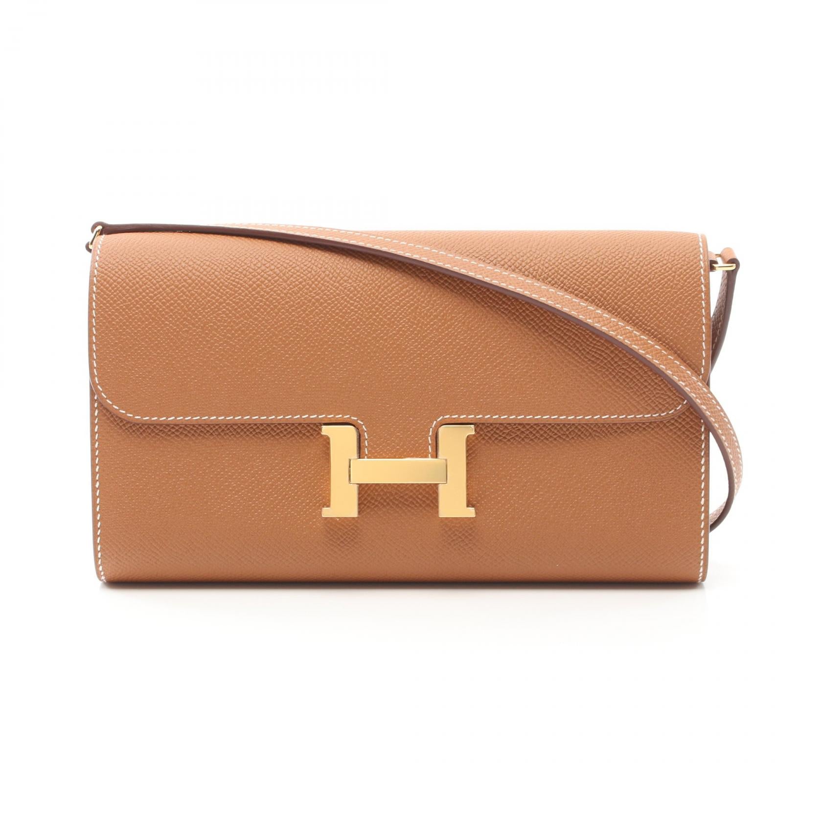 Hermes Constance Long To Go Shoulder Bag Brown